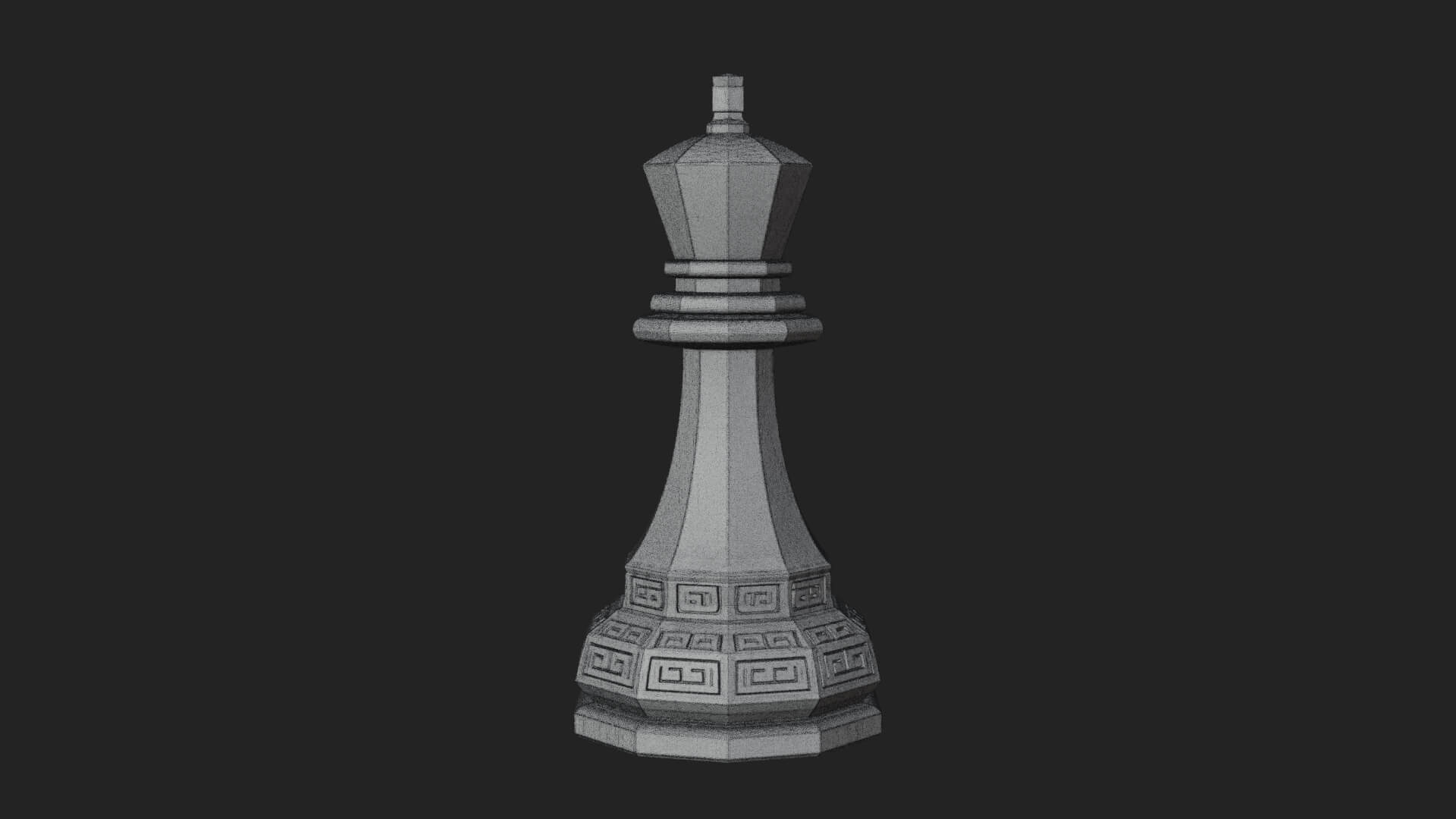 Ornate Chess Piece Statue Design 22 3D Print Model 3D Model