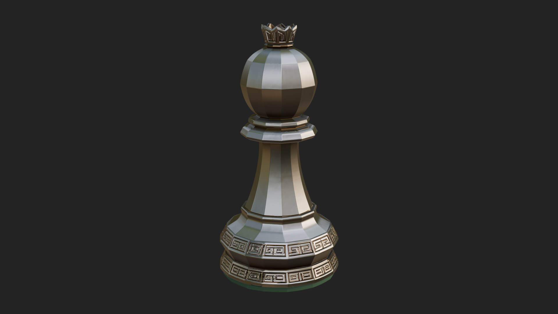 Ornate Chess Piece Statue Design 23 3D Print Model 3D Model