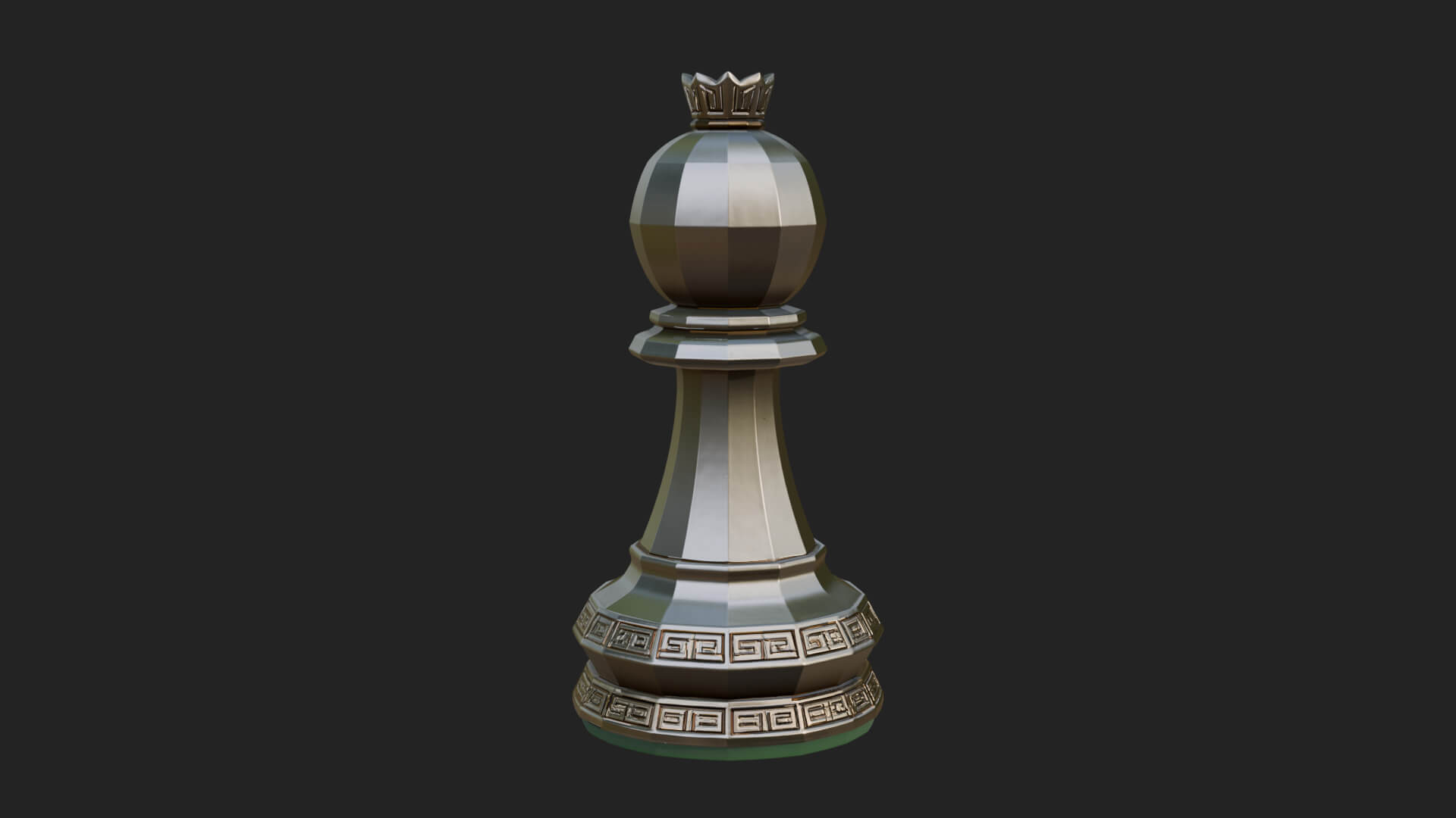 Ornate Chess Piece Statue Design 23 3D Print Model 3D Model
