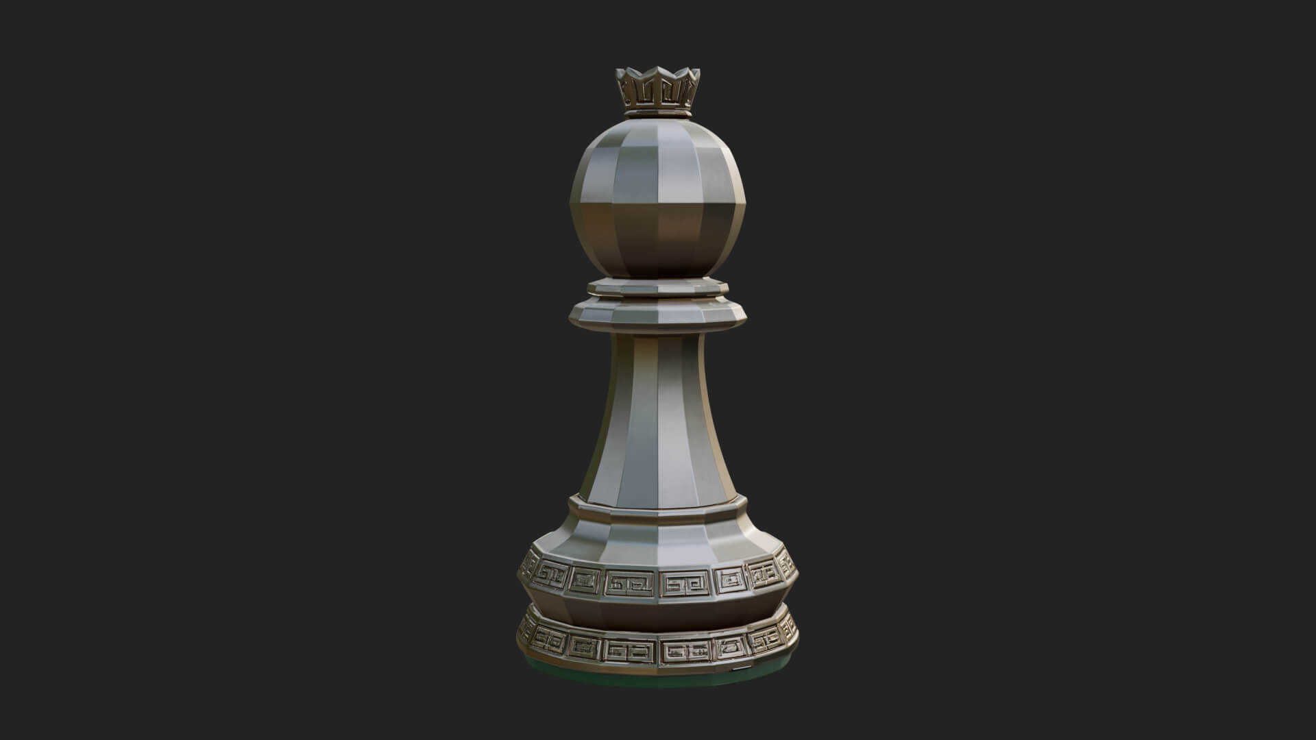 Ornate Chess Piece Statue Design 23 3D Print Model 3D Model