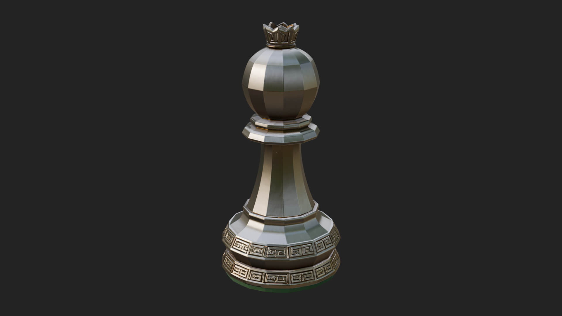 Ornate Chess Piece Statue Design 23 3D Print Model 3D Model