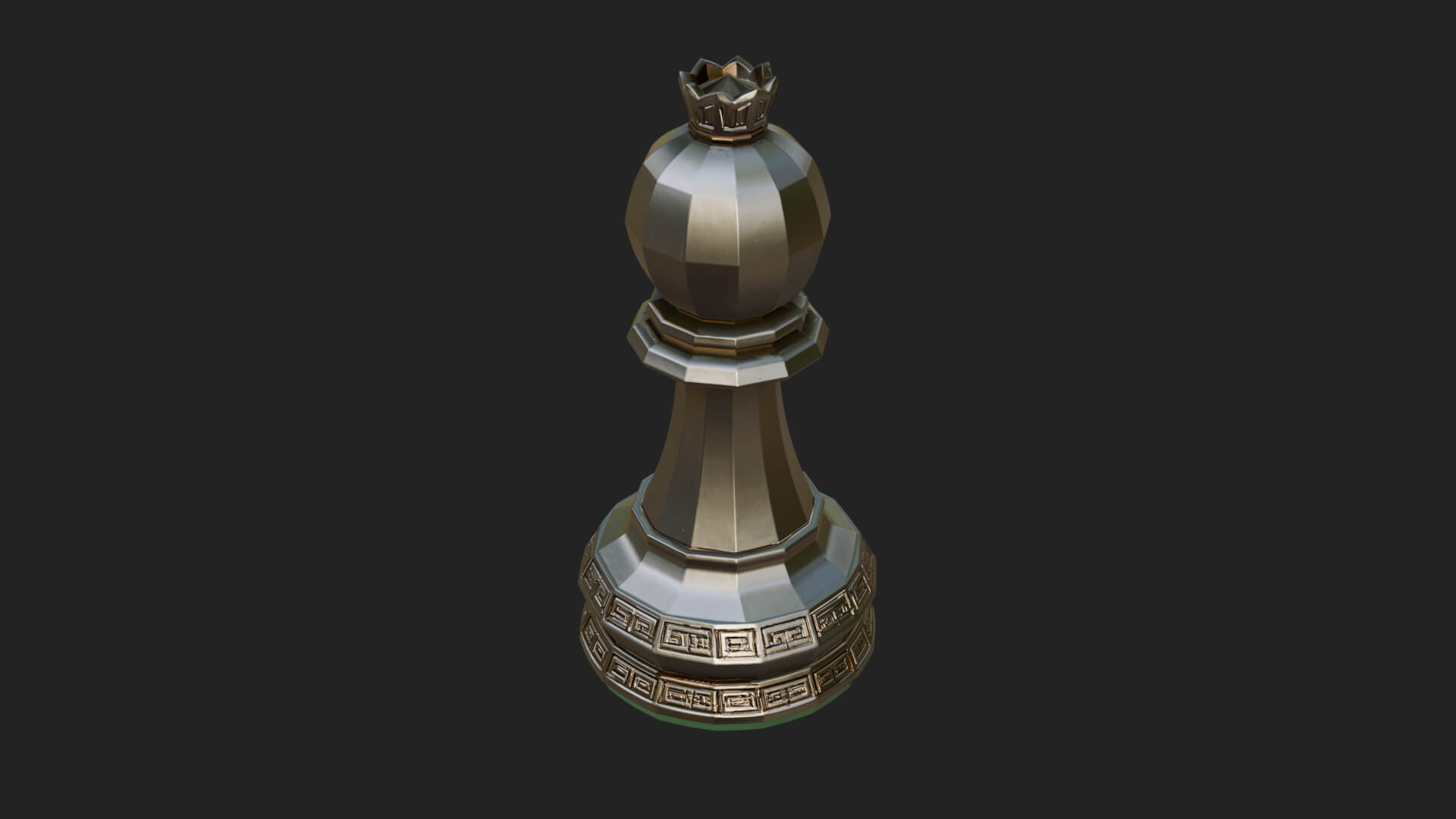 Ornate Chess Piece Statue Design 23 3D Print Model 3D Model