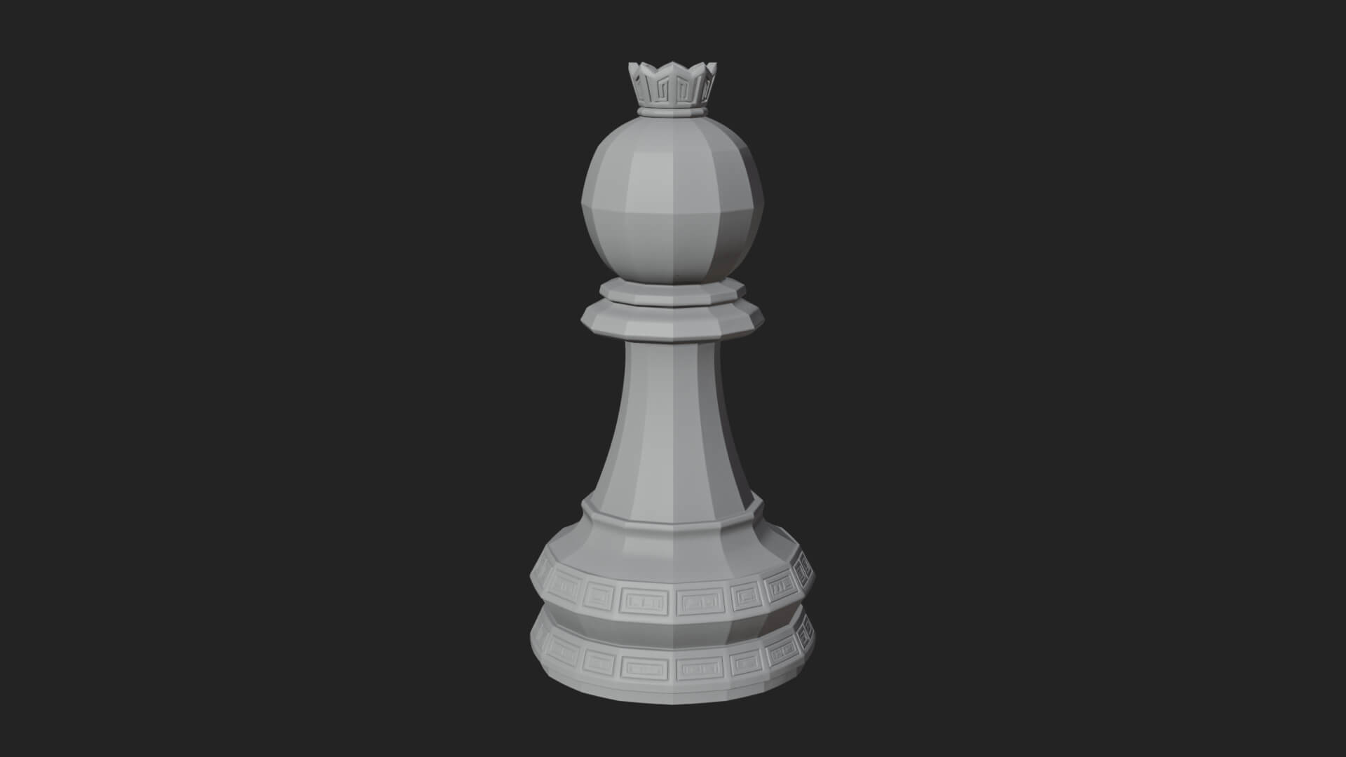 Ornate Chess Piece Statue Design 23 3D Print Model 3D Model
