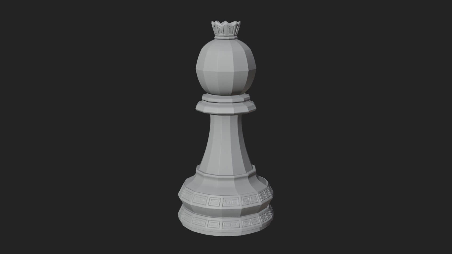 Ornate Chess Piece Statue Design 23 3D Print Model 3D Model