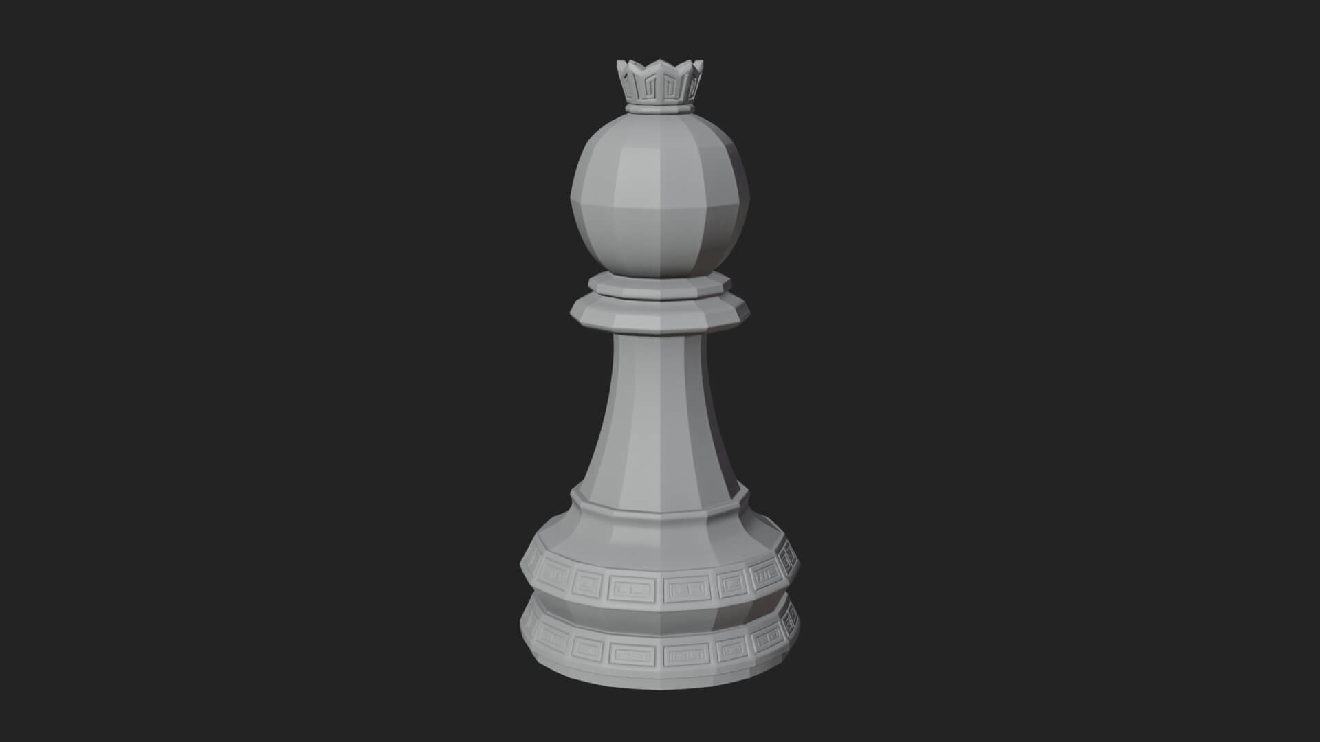 Ornate Chess Piece Statue Design 23 3D Print Model 3D Model