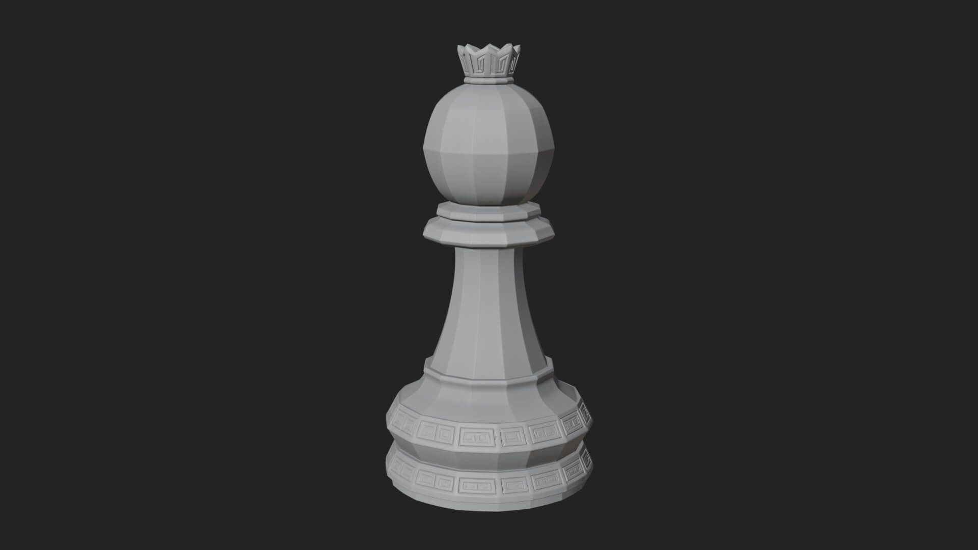 Ornate Chess Piece Statue Design 23 3D Print Model 3D Model