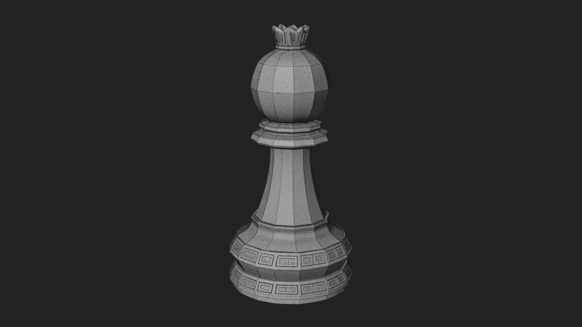 Ornate Chess Piece Statue Design 23 3D Print Model 3D Model