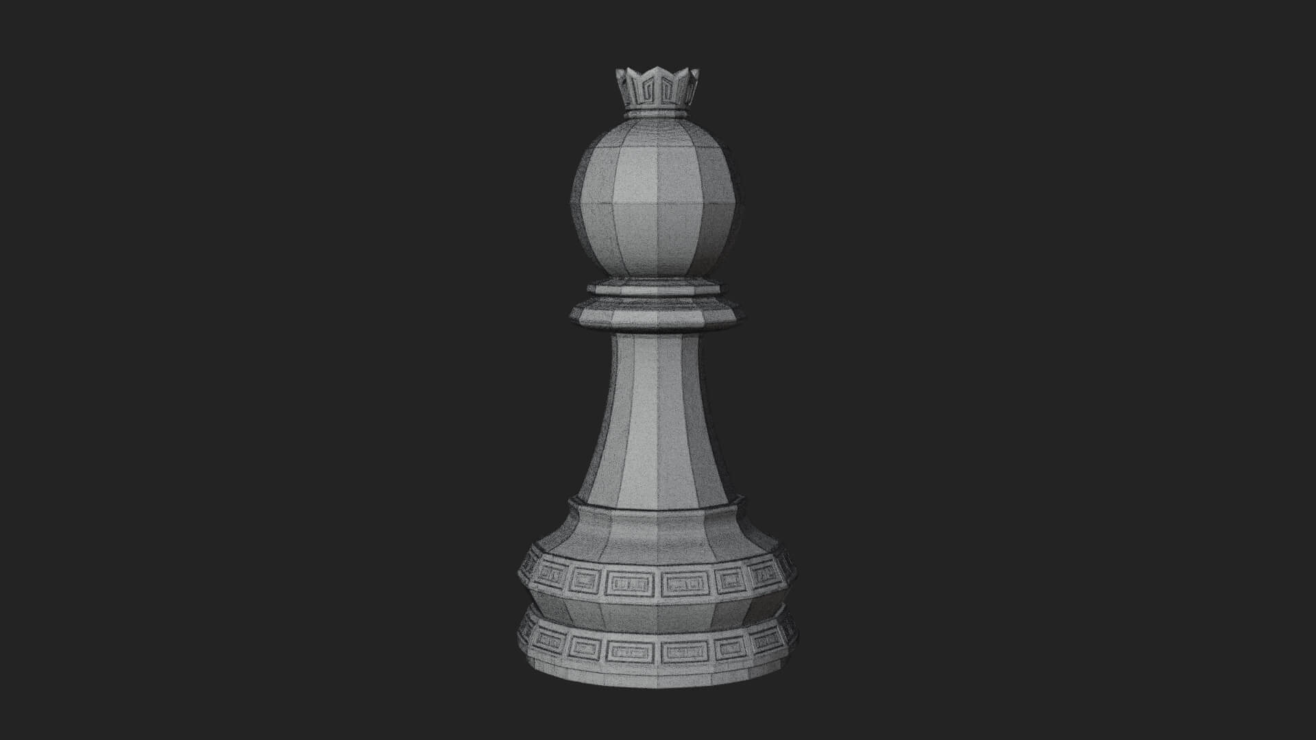 Ornate Chess Piece Statue Design 23 3D Print Model 3D Model