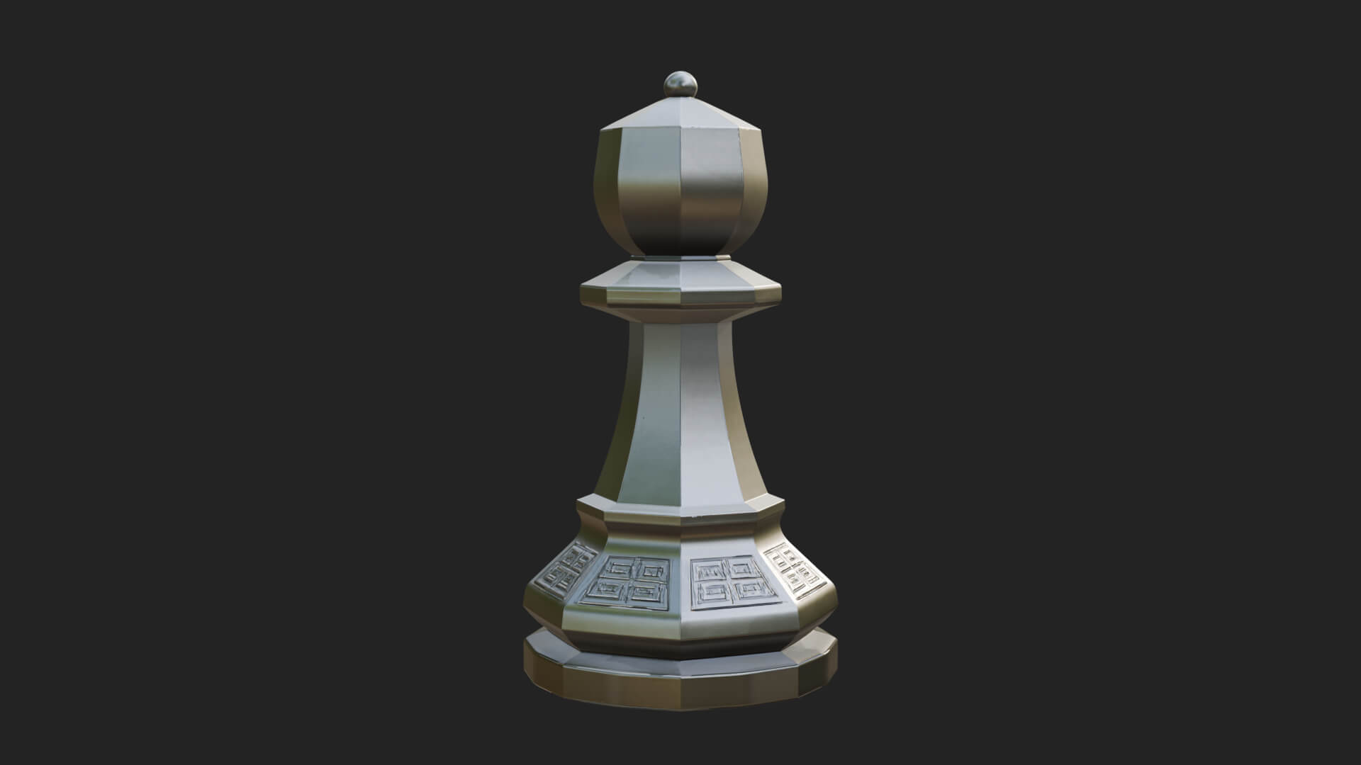 Ornate Chess Piece Statue Design 24 3D Print Model 3D Model