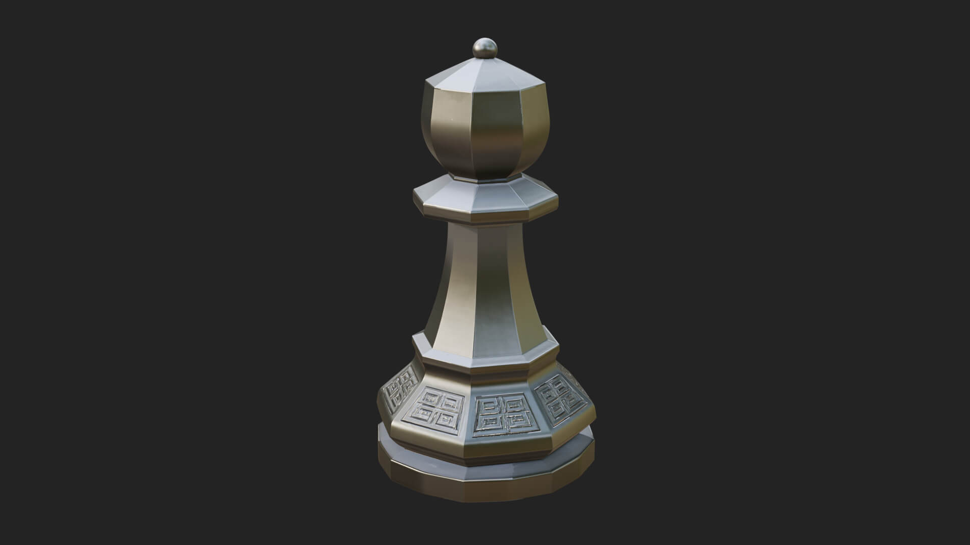 Ornate Chess Piece Statue Design 24 3D Print Model 3D Model