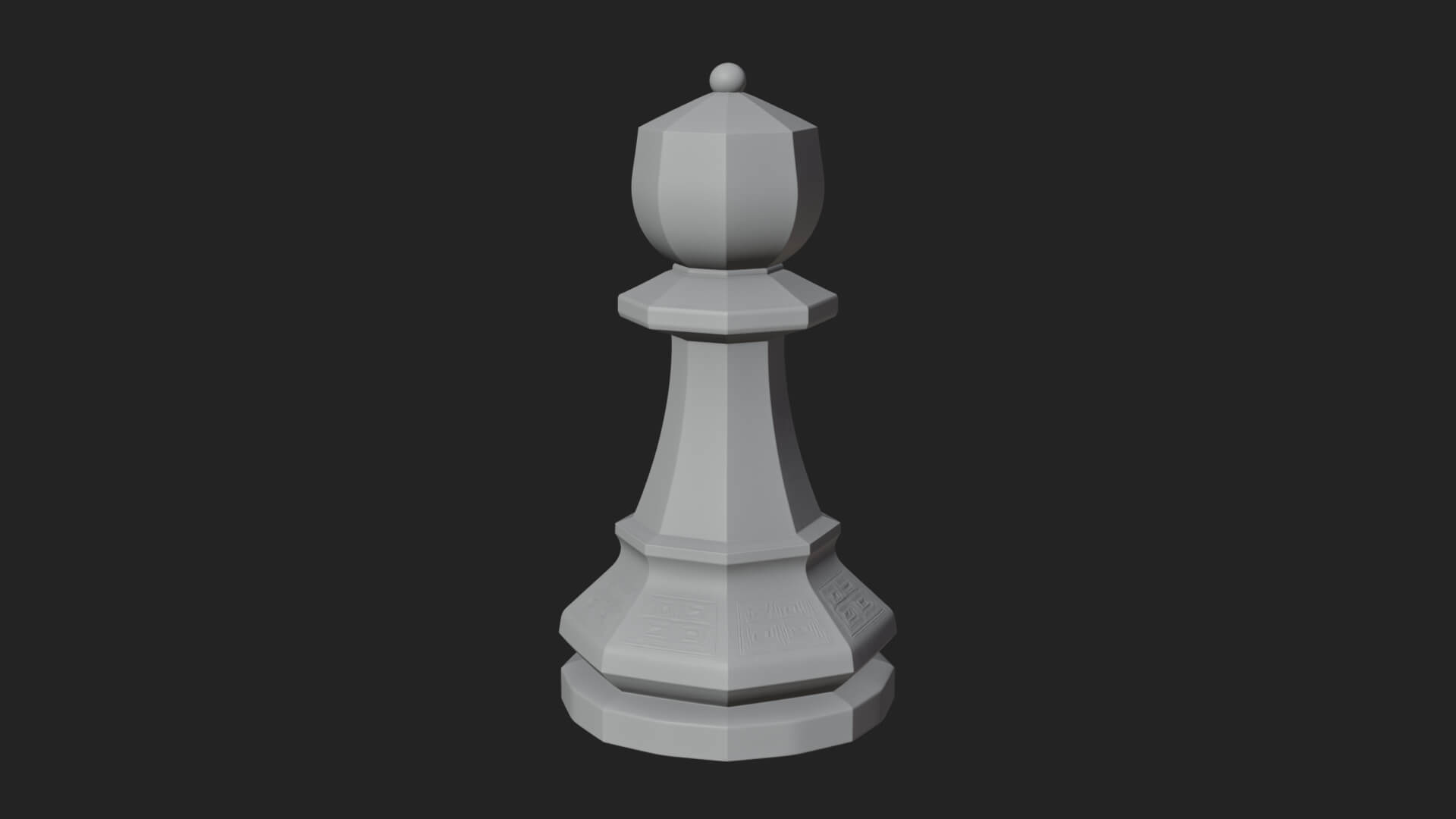 Ornate Chess Piece Statue Design 24 3D Print Model 3D Model
