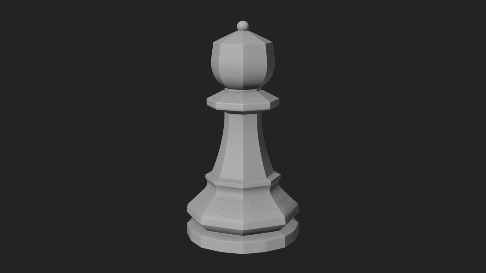 Ornate Chess Piece Statue Design 24 3D Print Model 3D Model