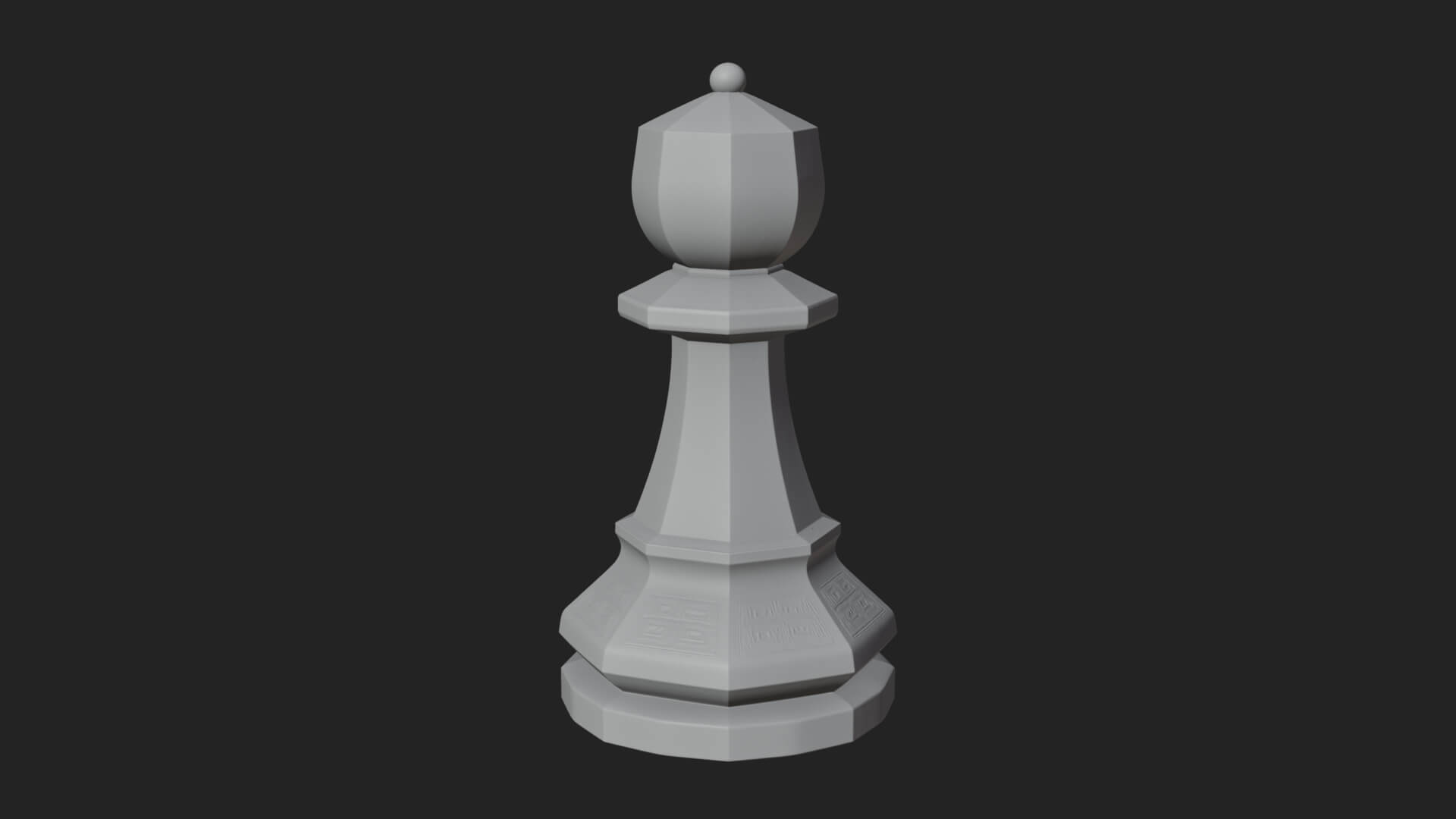Ornate Chess Piece Statue Design 24 3D Print Model 3D Model