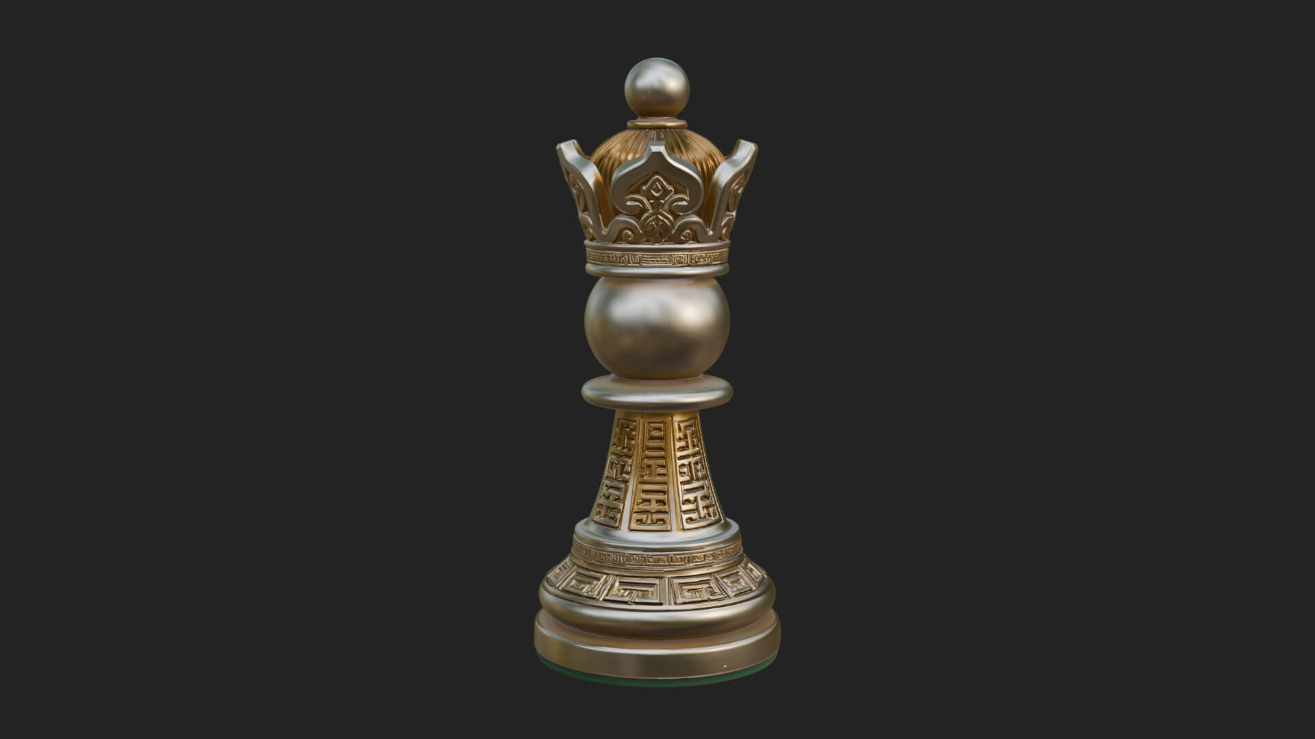 Ornate Chess Piece Statue Design 26 3D Print Model 3D Model