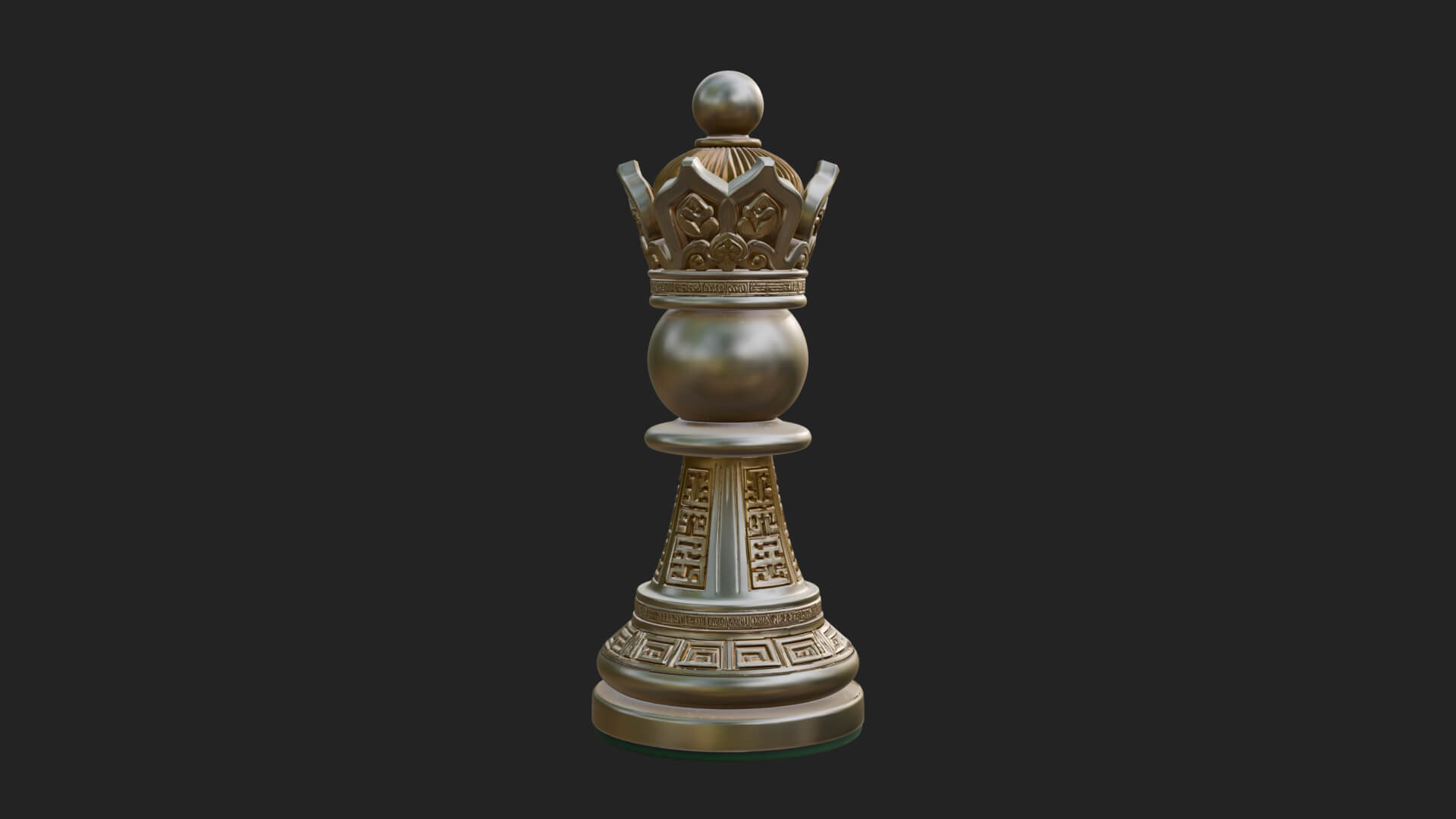Ornate Chess Piece Statue Design 26 3D Print Model 3D Model