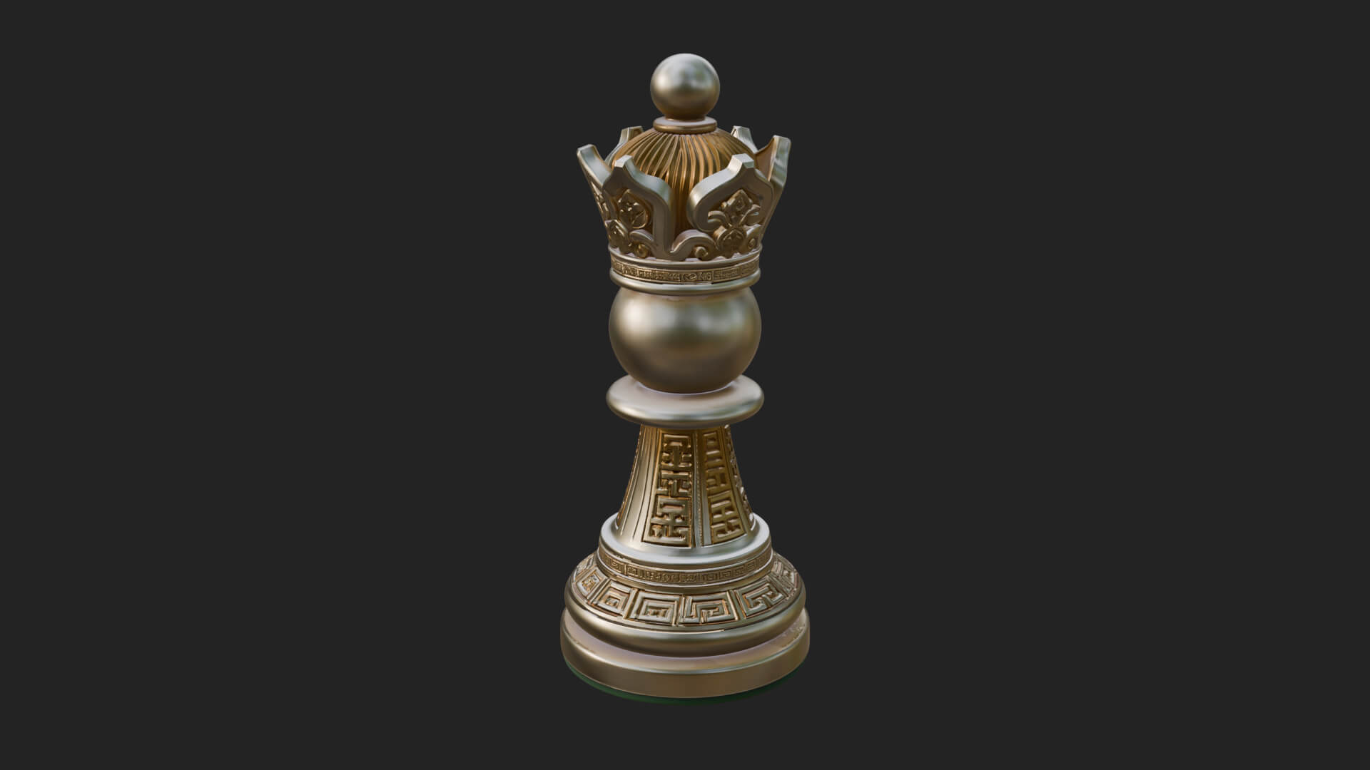 Ornate Chess Piece Statue Design 26 3D Print Model 3D Model