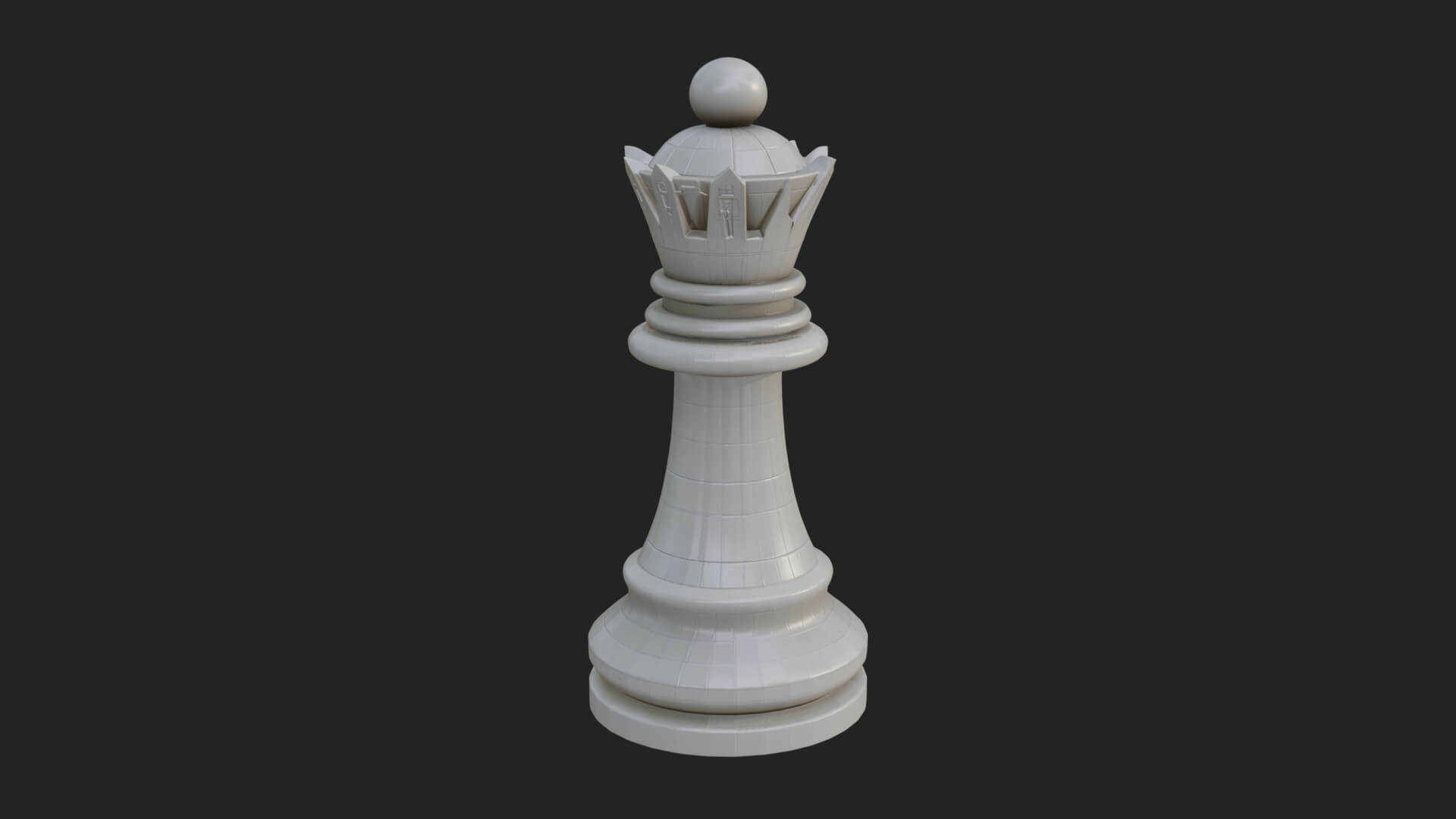 Ornate Chess Piece Statue Design 28 3D Print Model 3D Model