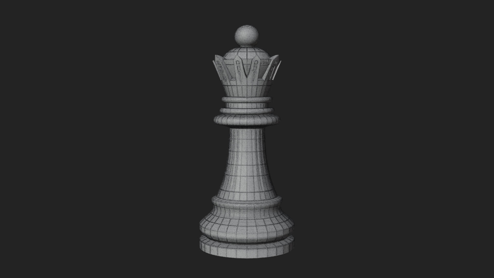 Ornate Chess Piece Statue Design 28 3D Print Model 3D Model