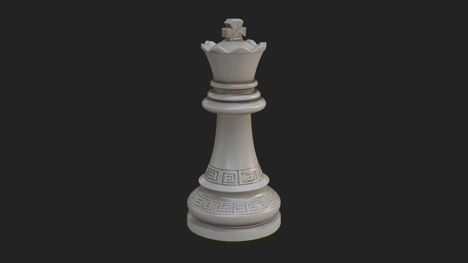 Ornate Chess Piece Statue Design 29 3D Print Model 3D Model