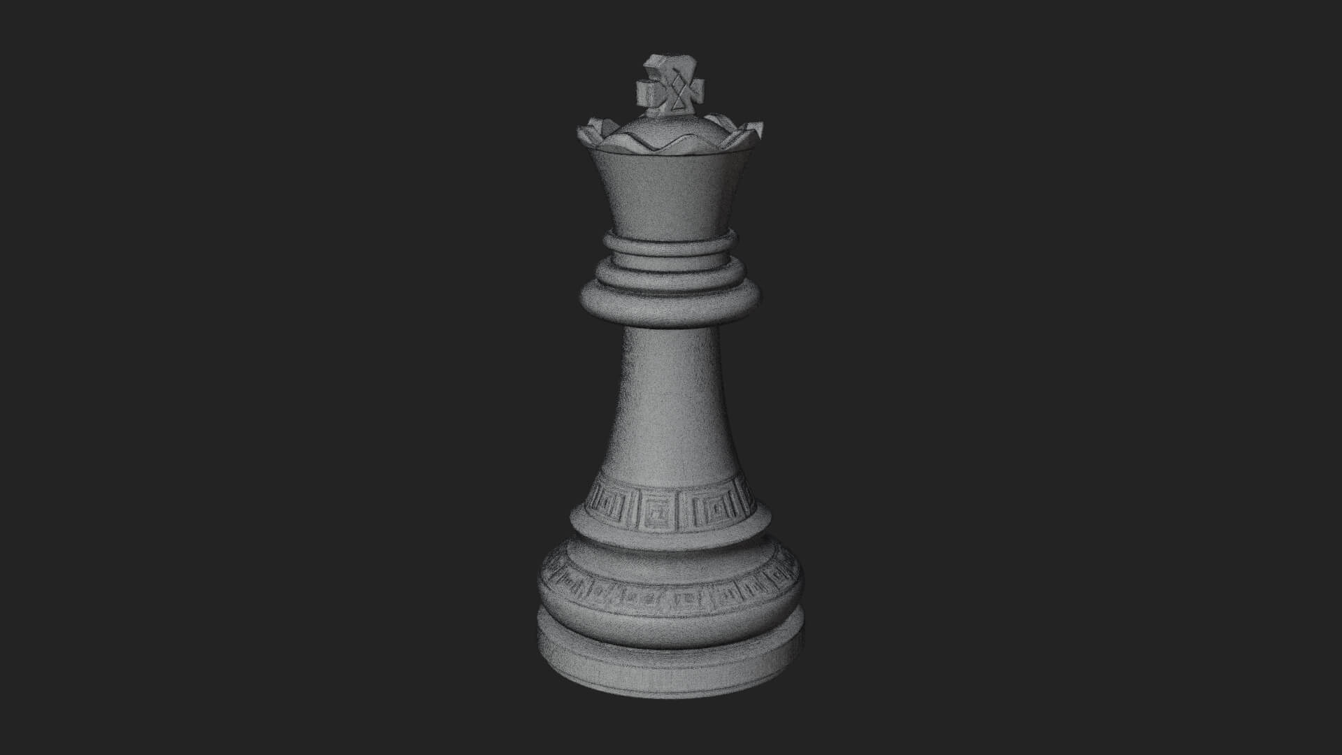 Ornate Chess Piece Statue Design 29 3D Print Model 3D Model