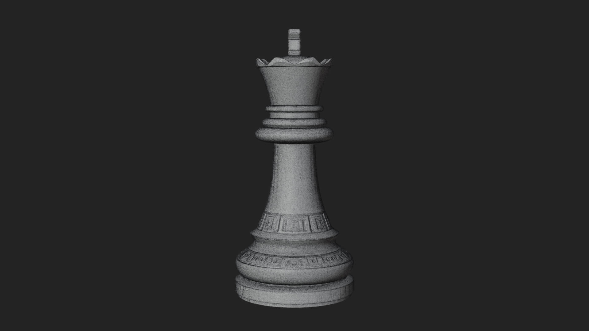 Ornate Chess Piece Statue Design 29 3D Print Model 3D Model
