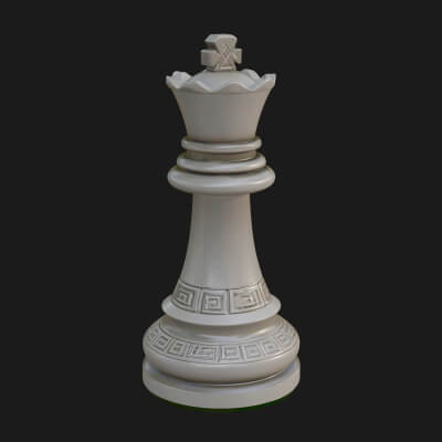 Ornate Chess Piece Statue Design 29 3D Print Model