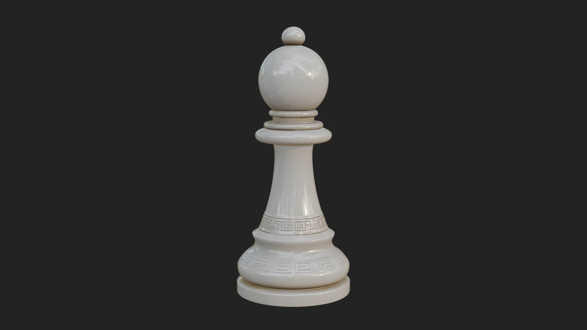 Ornate Chess Piece Statue Design 3 3D Print Model 3D Model