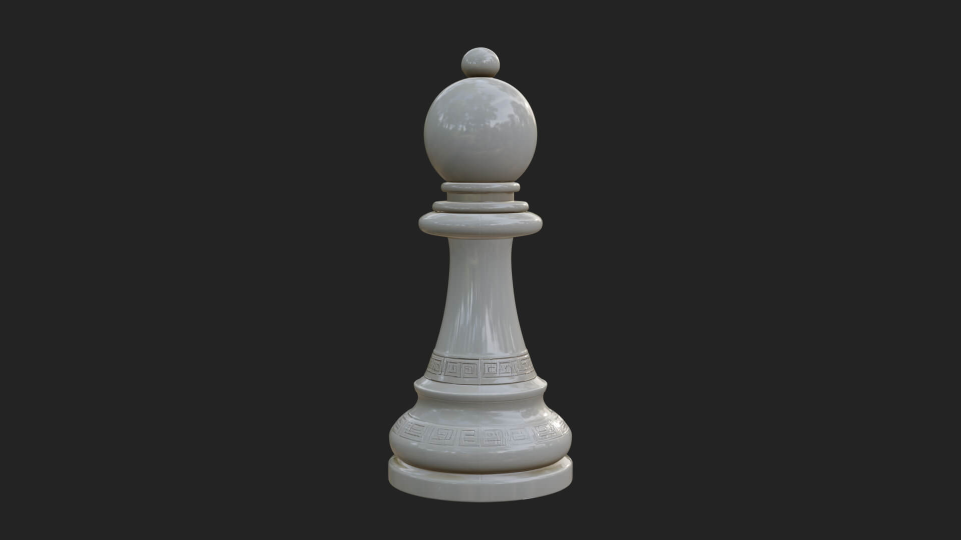 Ornate Chess Piece Statue Design 3 3D Print Model 3D Model