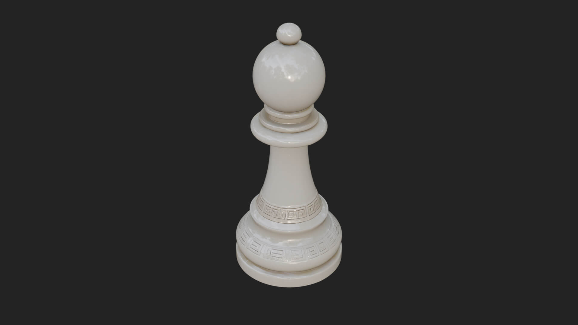 Ornate Chess Piece Statue Design 3 3D Print Model 3D Model
