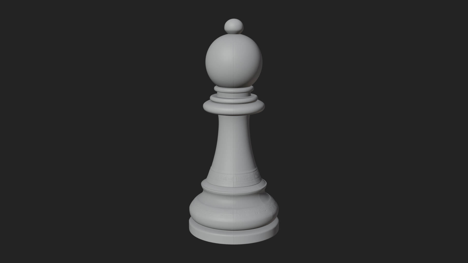 Ornate Chess Piece Statue Design 3 3D Print Model 3D Model