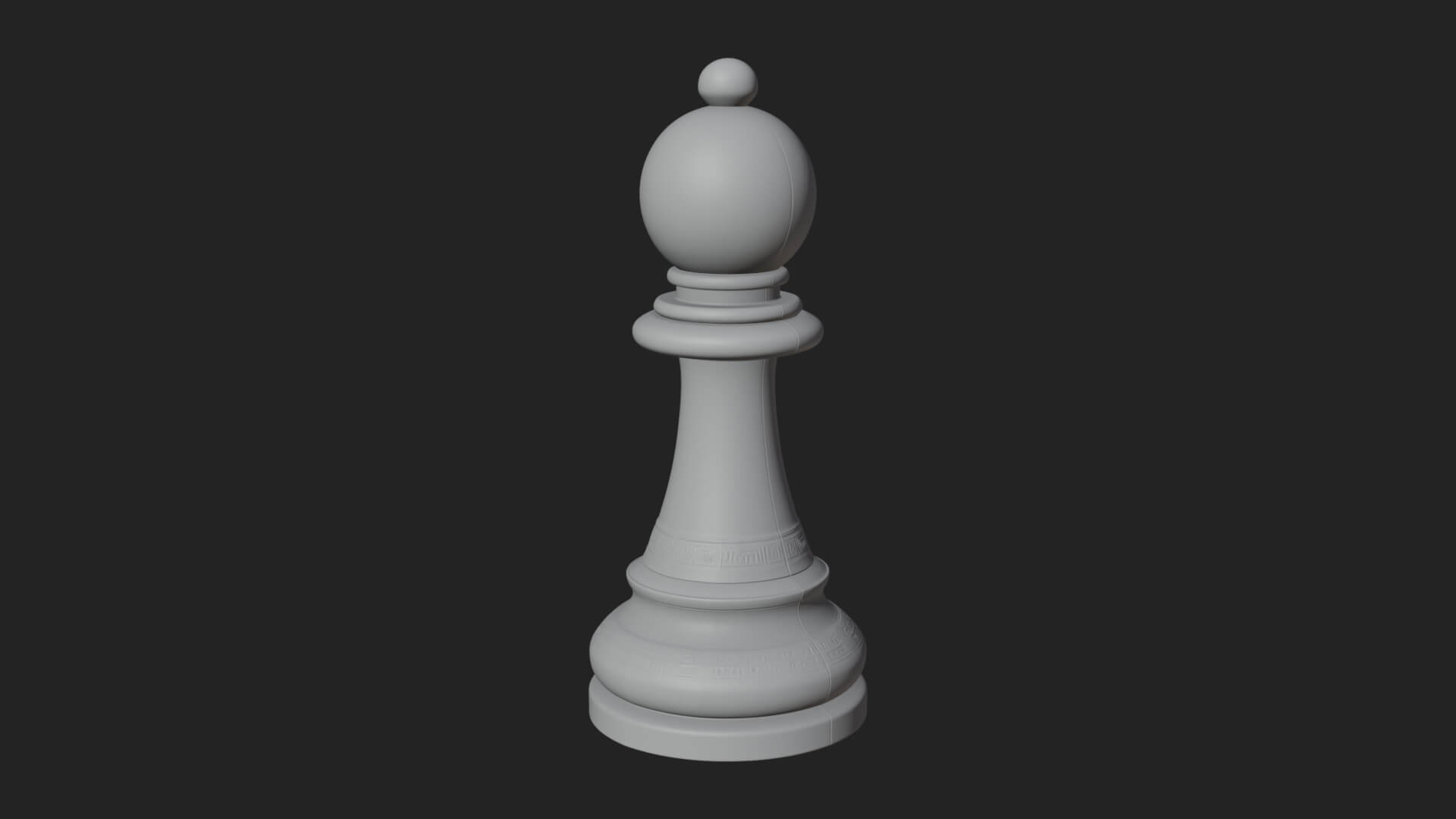 Ornate Chess Piece Statue Design 3 3D Print Model 3D Model