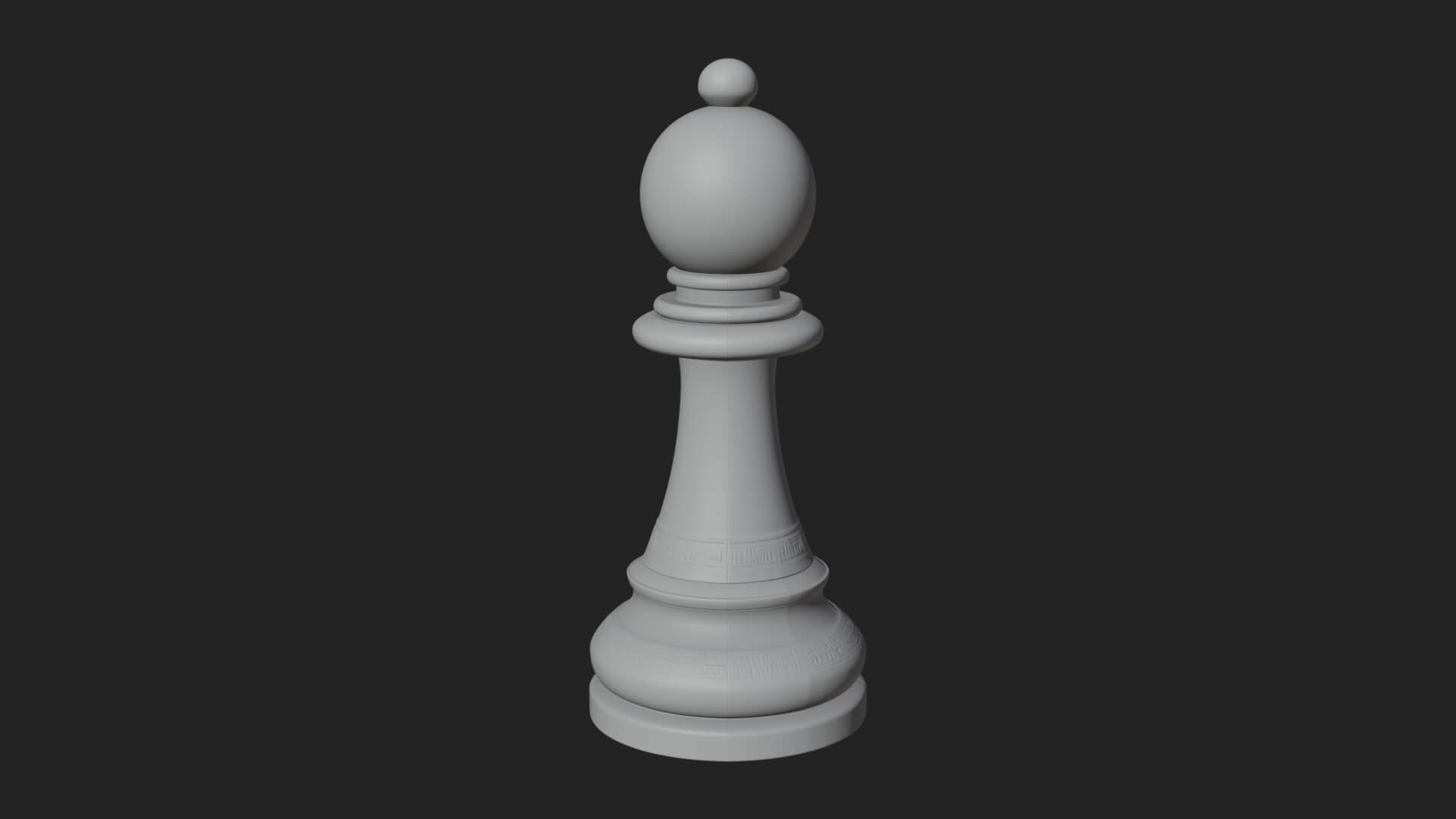 Ornate Chess Piece Statue Design 3 3D Print Model 3D Model