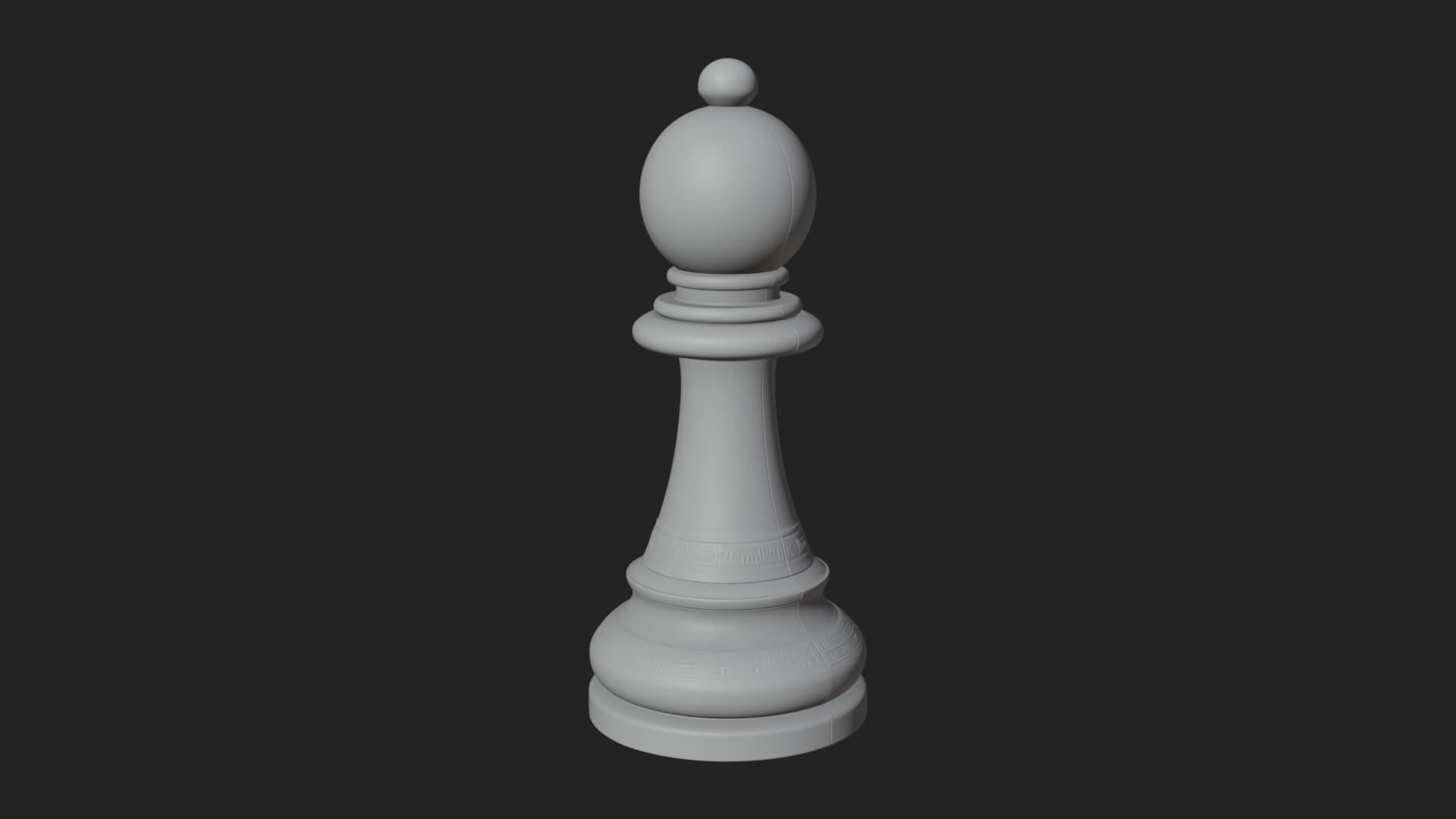 Ornate Chess Piece Statue Design 3 3D Print Model 3D Model