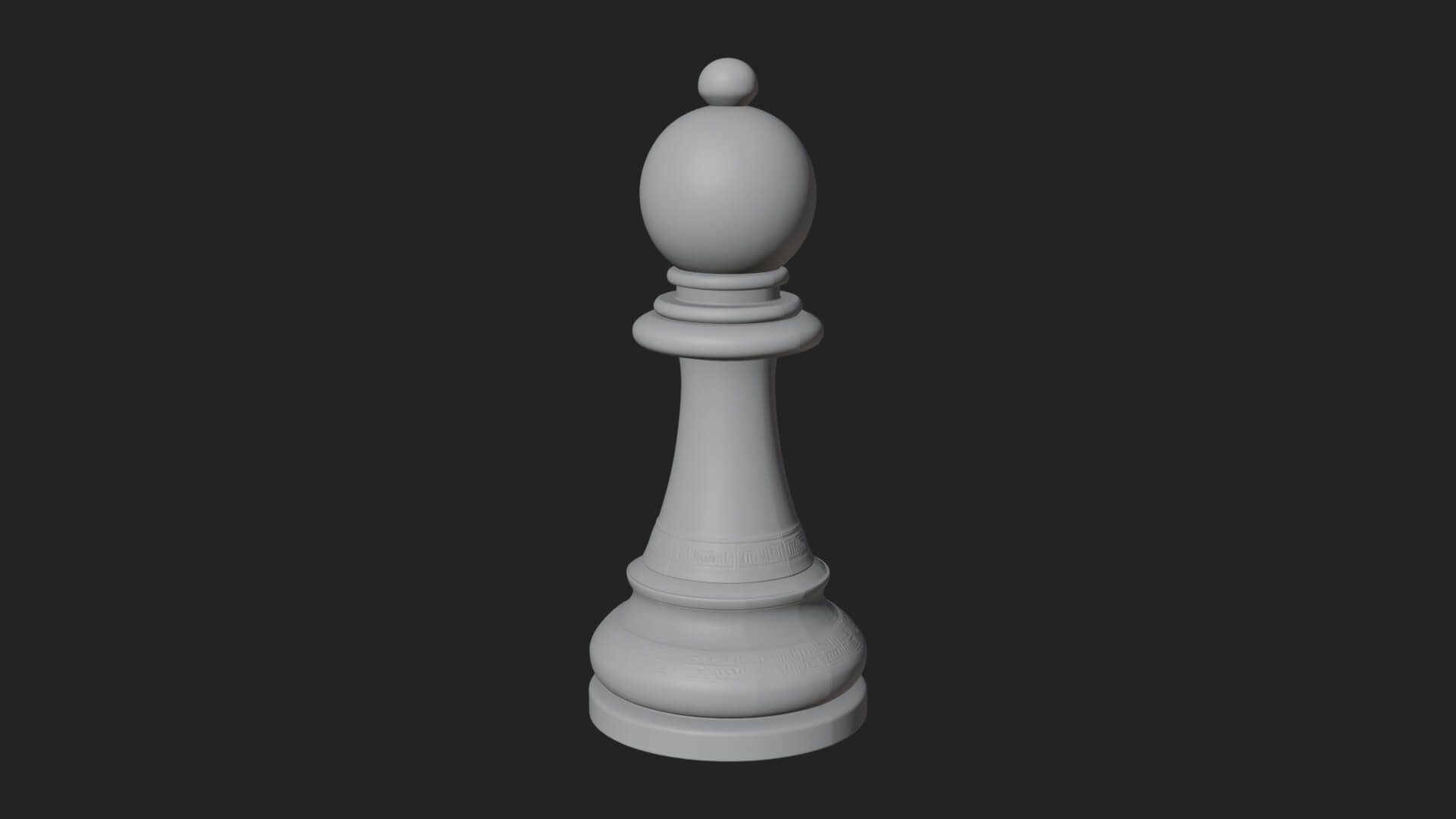Ornate Chess Piece Statue Design 3 3D Print Model 3D Model