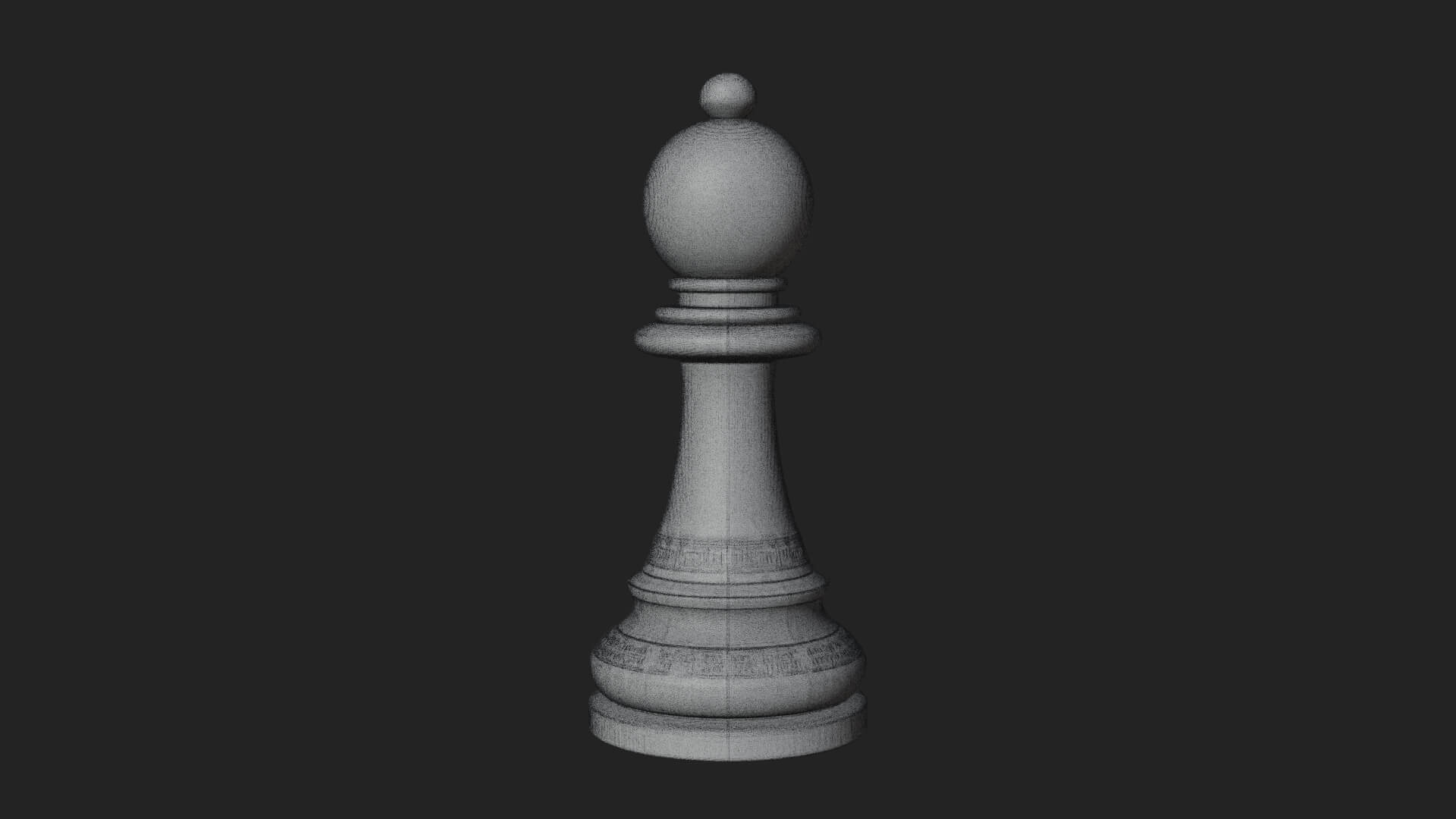 Ornate Chess Piece Statue Design 3 3D Print Model 3D Model