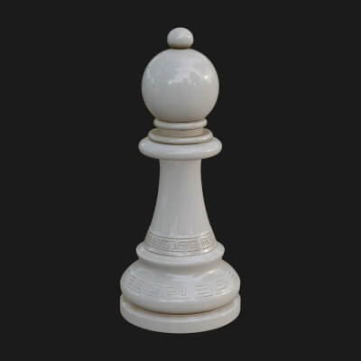 Ornate Chess Piece Statue Design 3 3D Print Model
