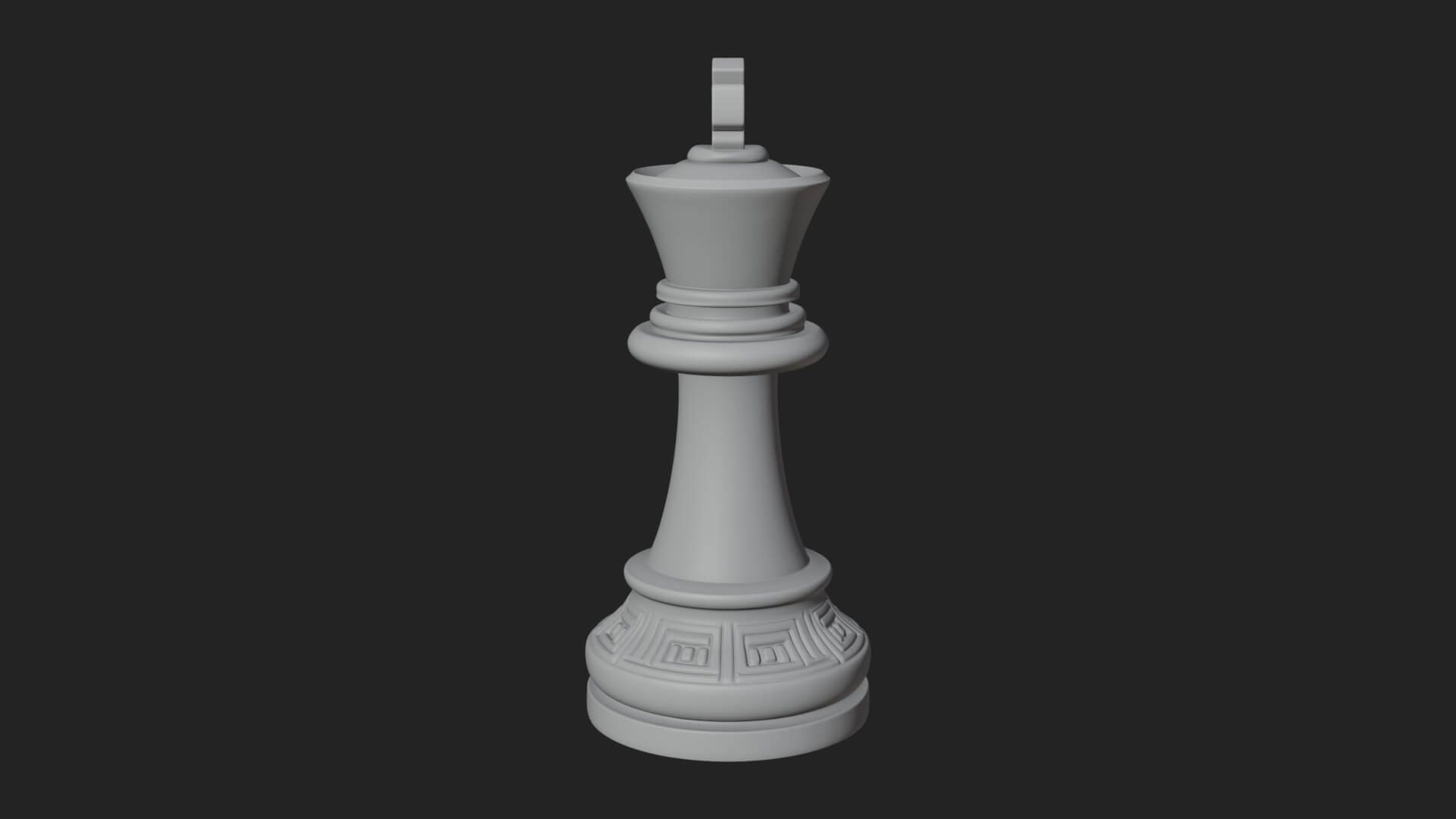 Ornate Chess Piece Statue Design 30 3D Print Model 3D Model