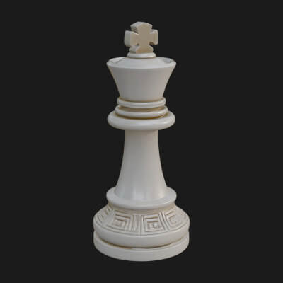 Ornate Chess Piece Statue Design 30 3D Print Model