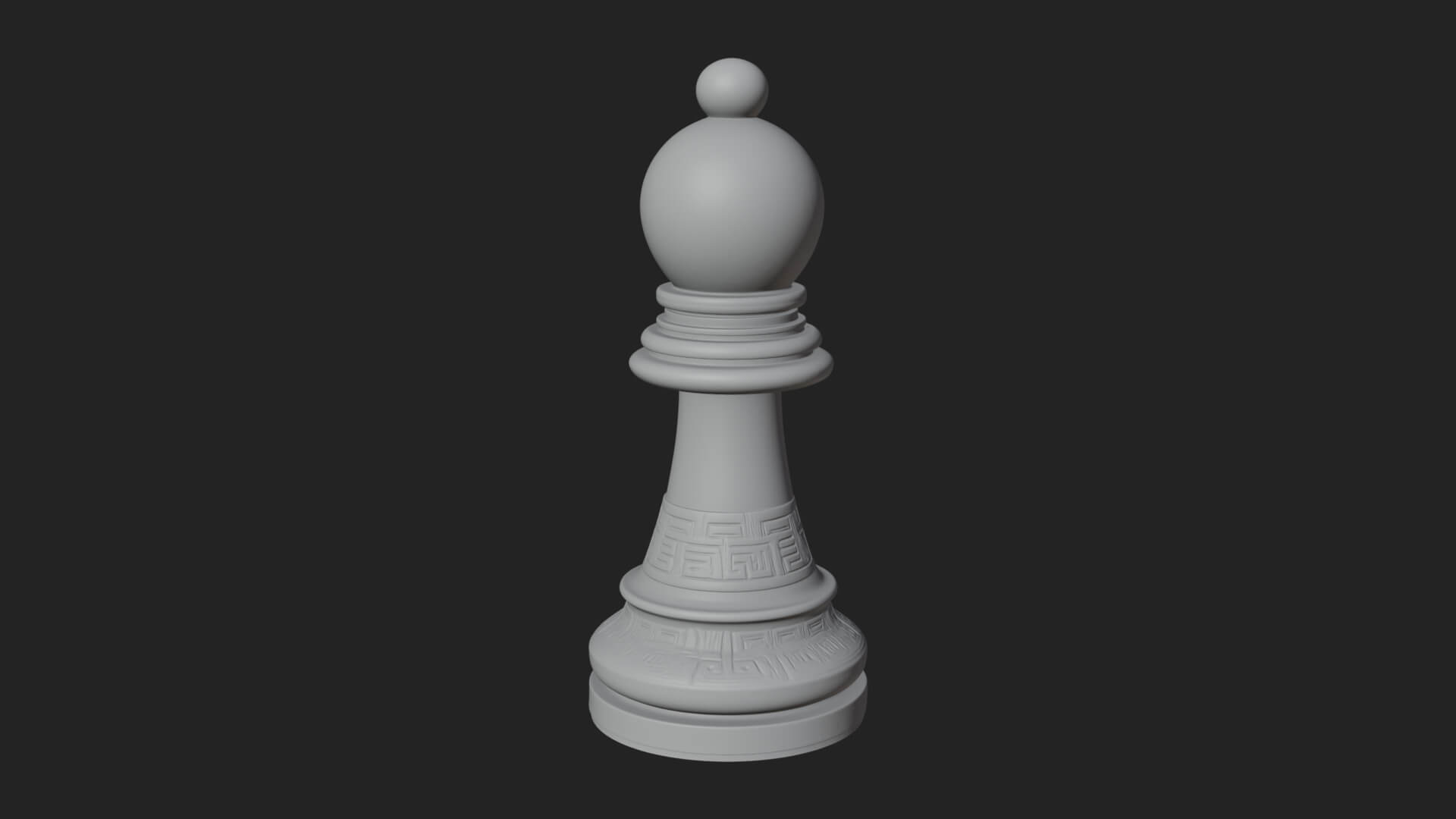 Ornate Chess Piece Statue Design 31 3D Print Model 3D Model