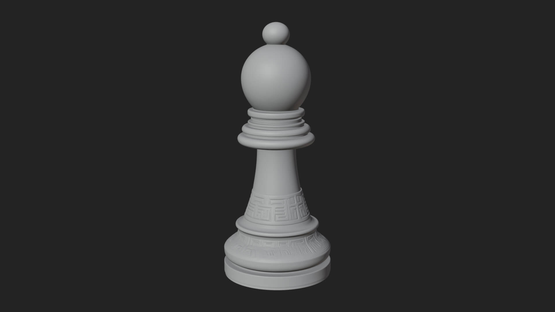 Ornate Chess Piece Statue Design 31 3D Print Model 3D Model