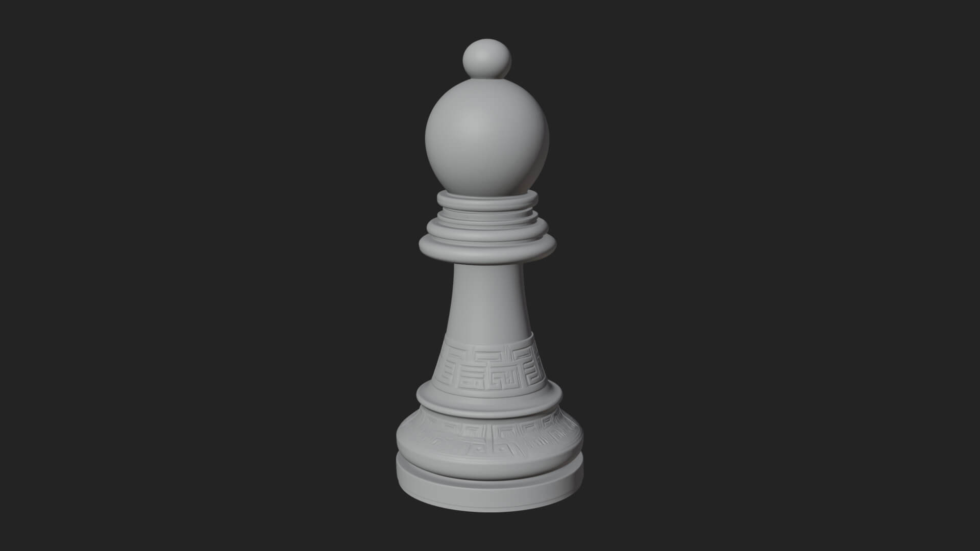 Ornate Chess Piece Statue Design 31 3D Print Model 3D Model