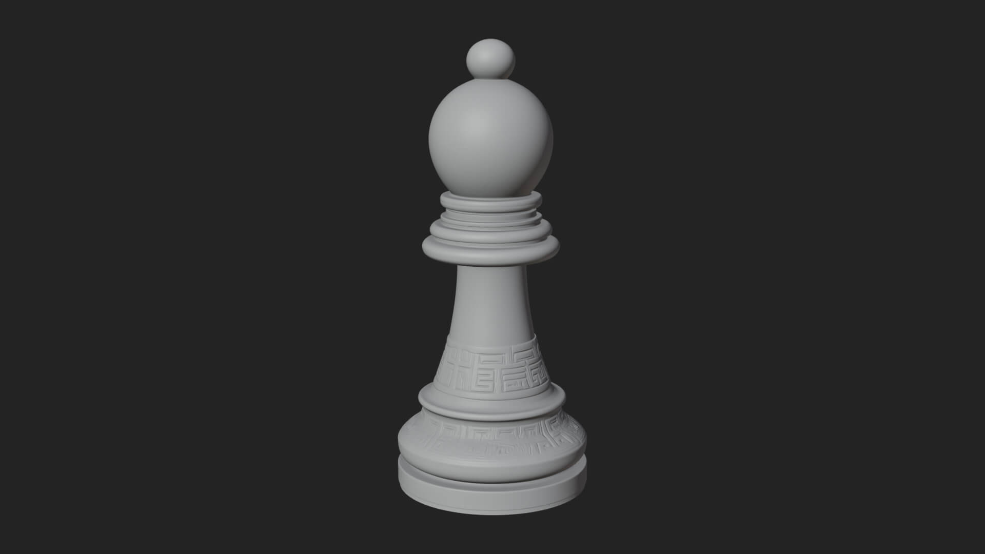 Ornate Chess Piece Statue Design 31 3D Print Model 3D Model