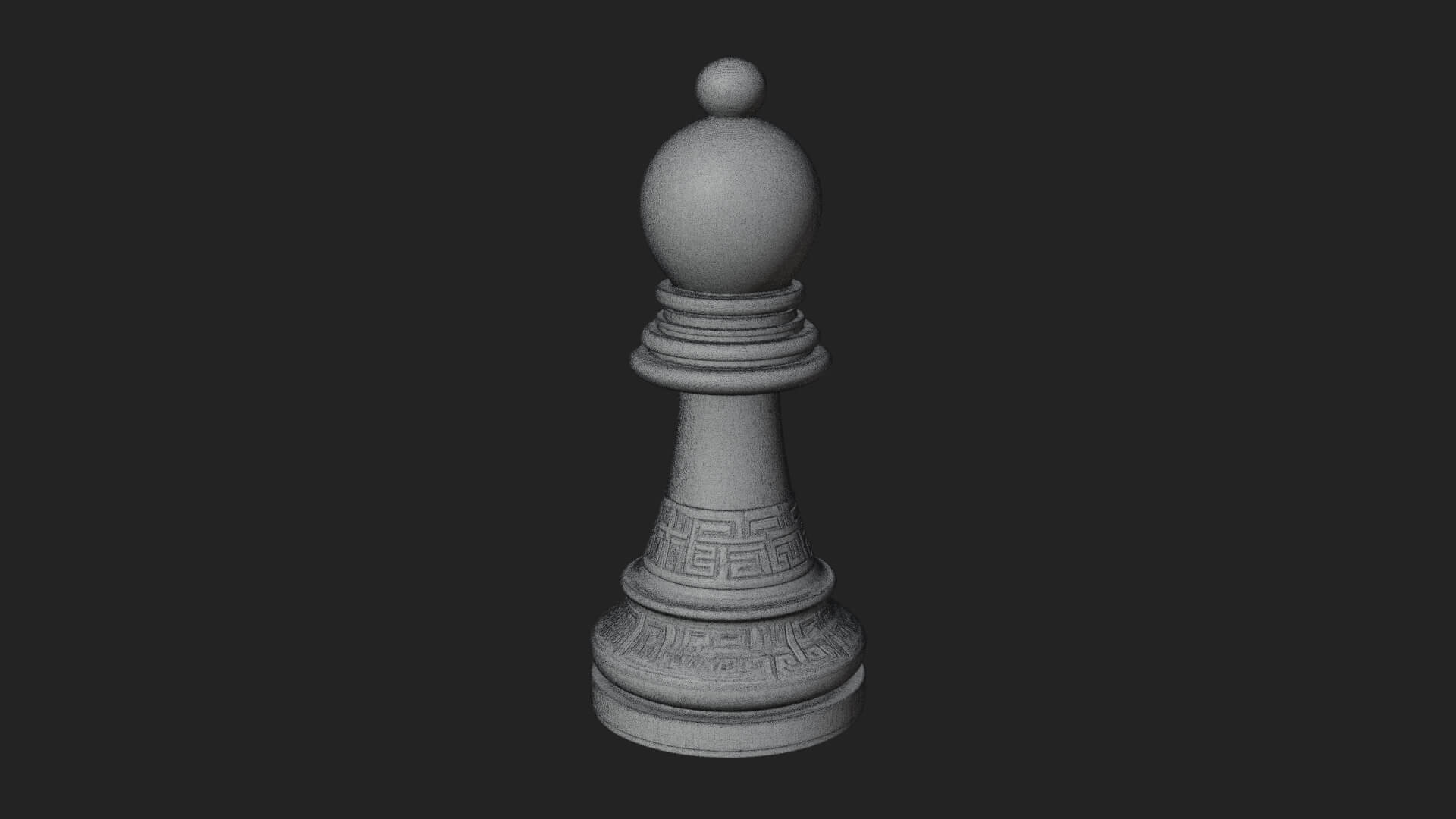 Ornate Chess Piece Statue Design 31 3D Print Model 3D Model