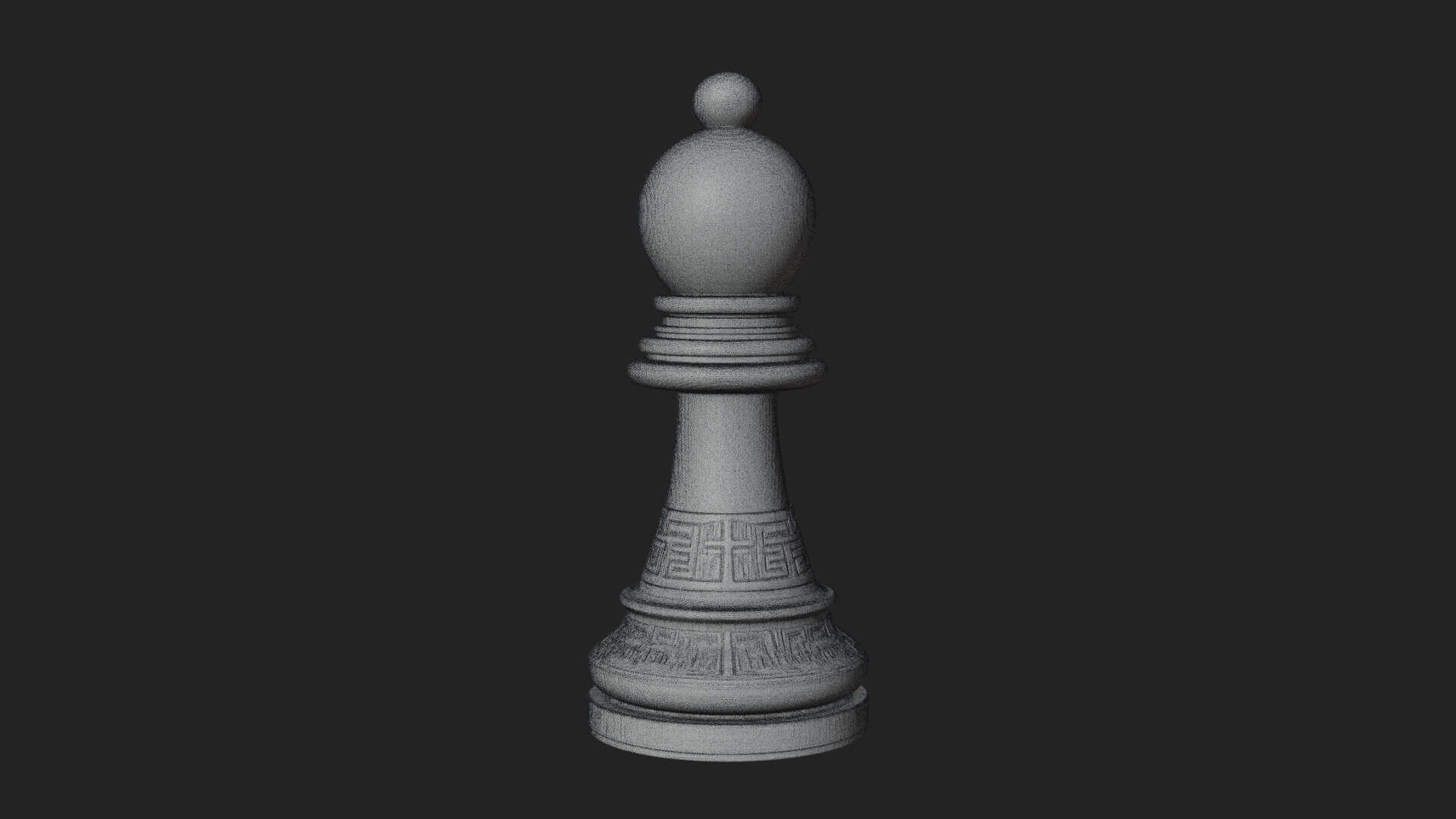 Ornate Chess Piece Statue Design 31 3D Print Model 3D Model