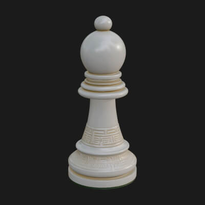 Ornate Chess Piece Statue Design 31 3D Print Model