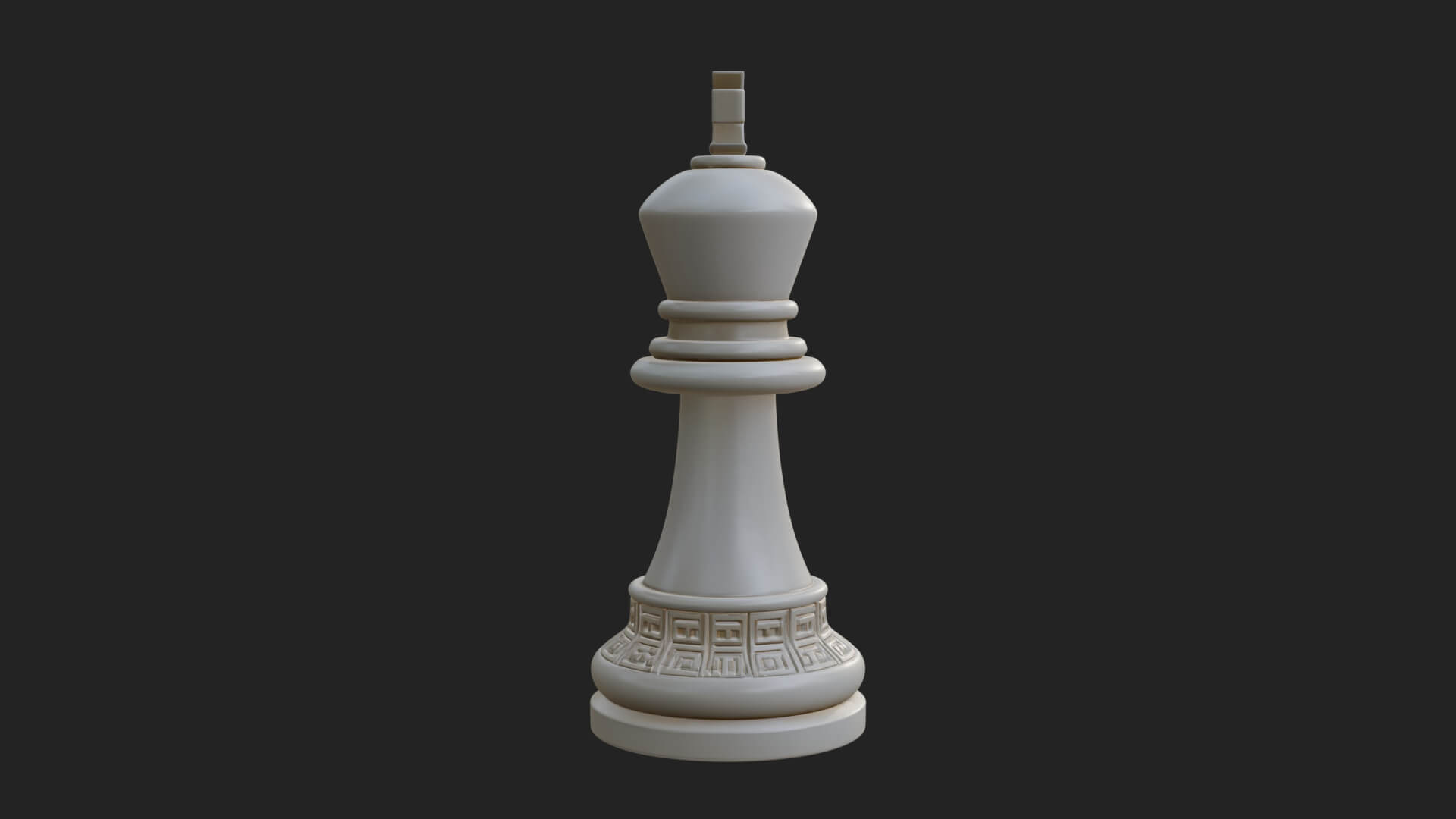 Ornate Chess Piece Statue Design 32 3D Print Model 3D Model