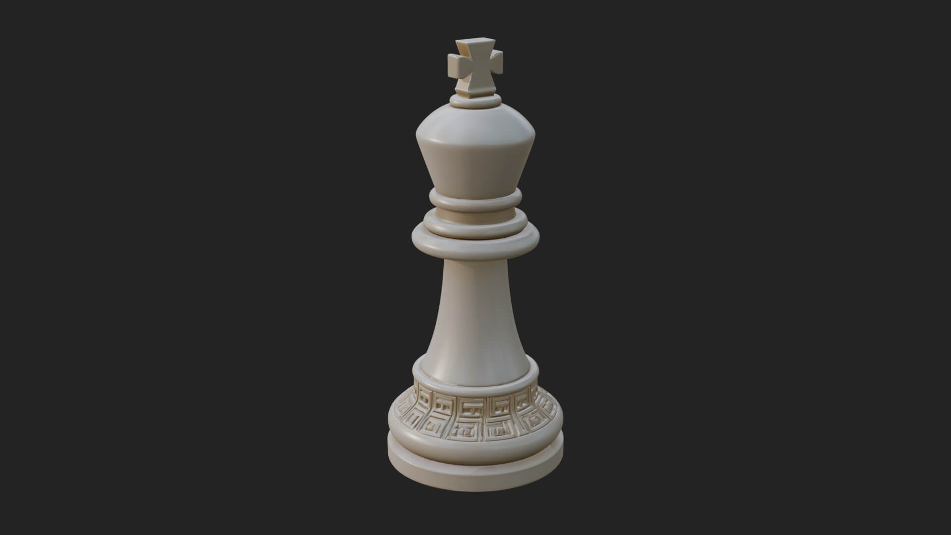 Ornate Chess Piece Statue Design 32 3D Print Model 3D Model