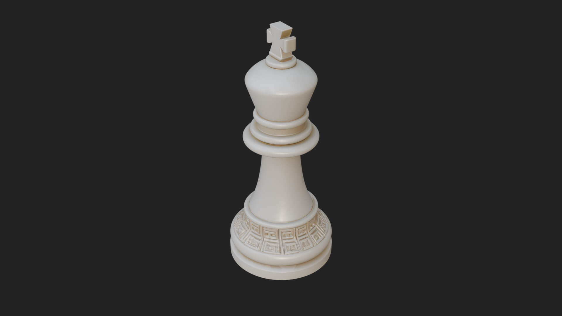 Ornate Chess Piece Statue Design 32 3D Print Model 3D Model
