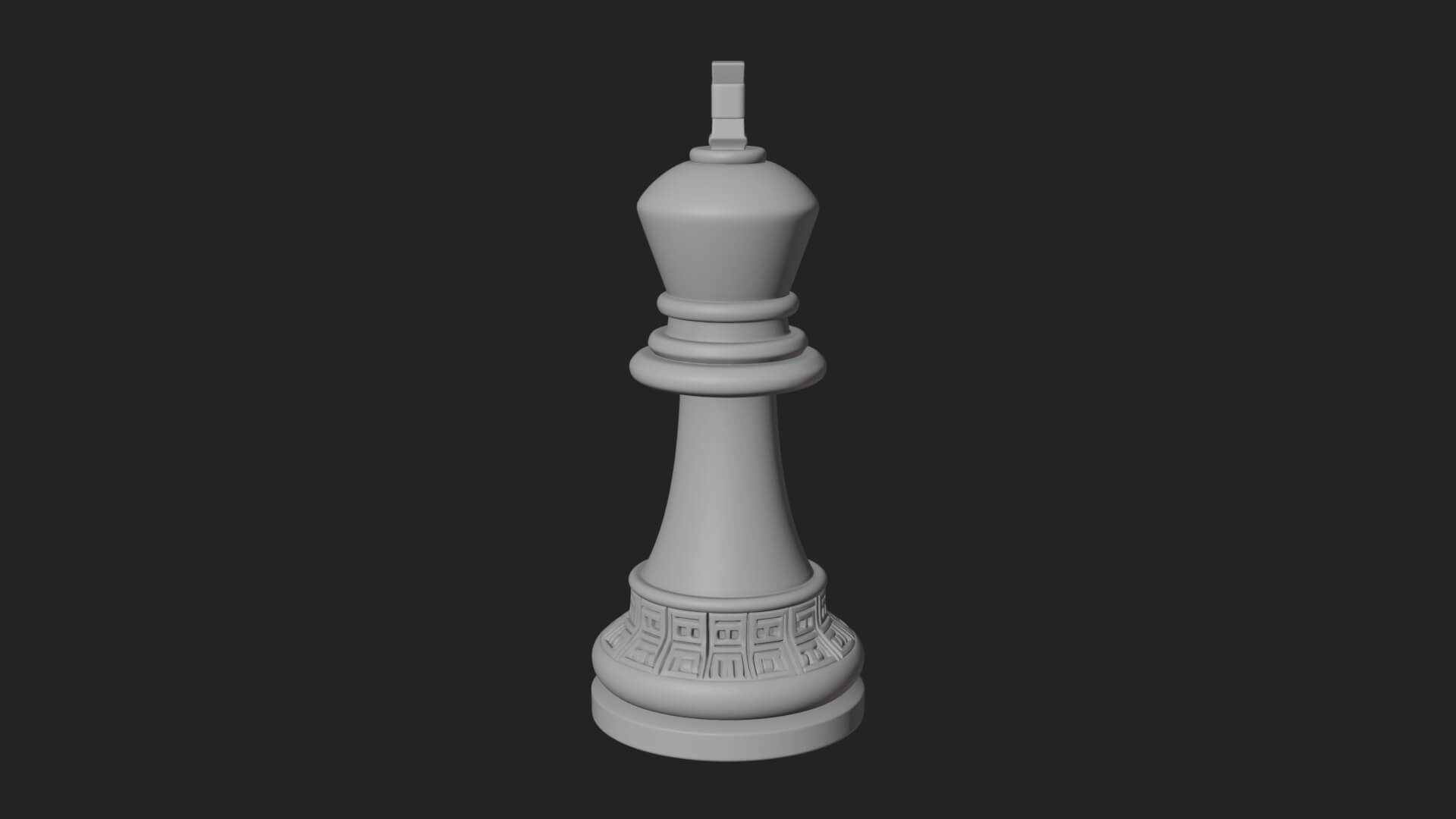Ornate Chess Piece Statue Design 32 3D Print Model 3D Model