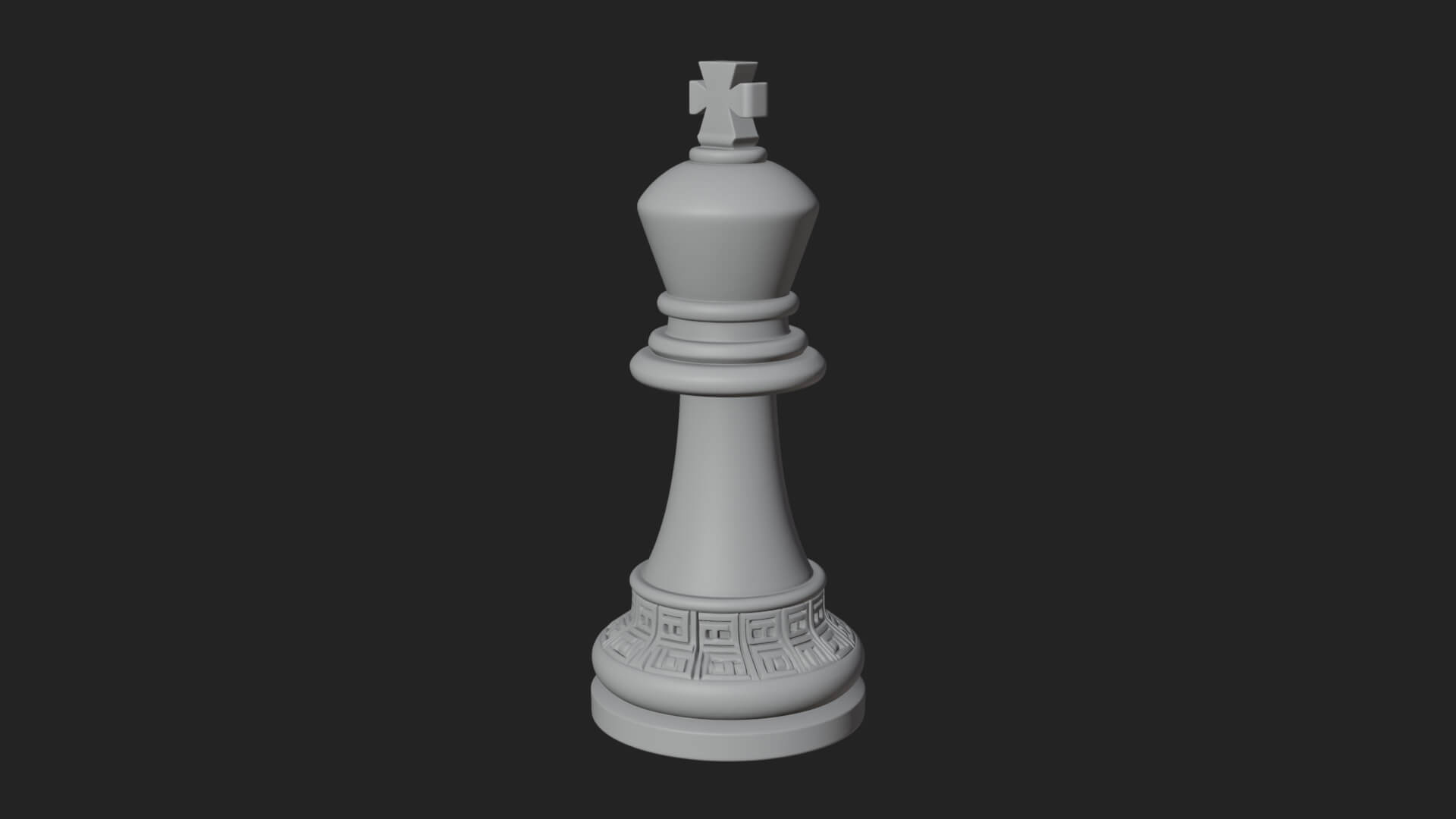 Ornate Chess Piece Statue Design 32 3D Print Model 3D Model